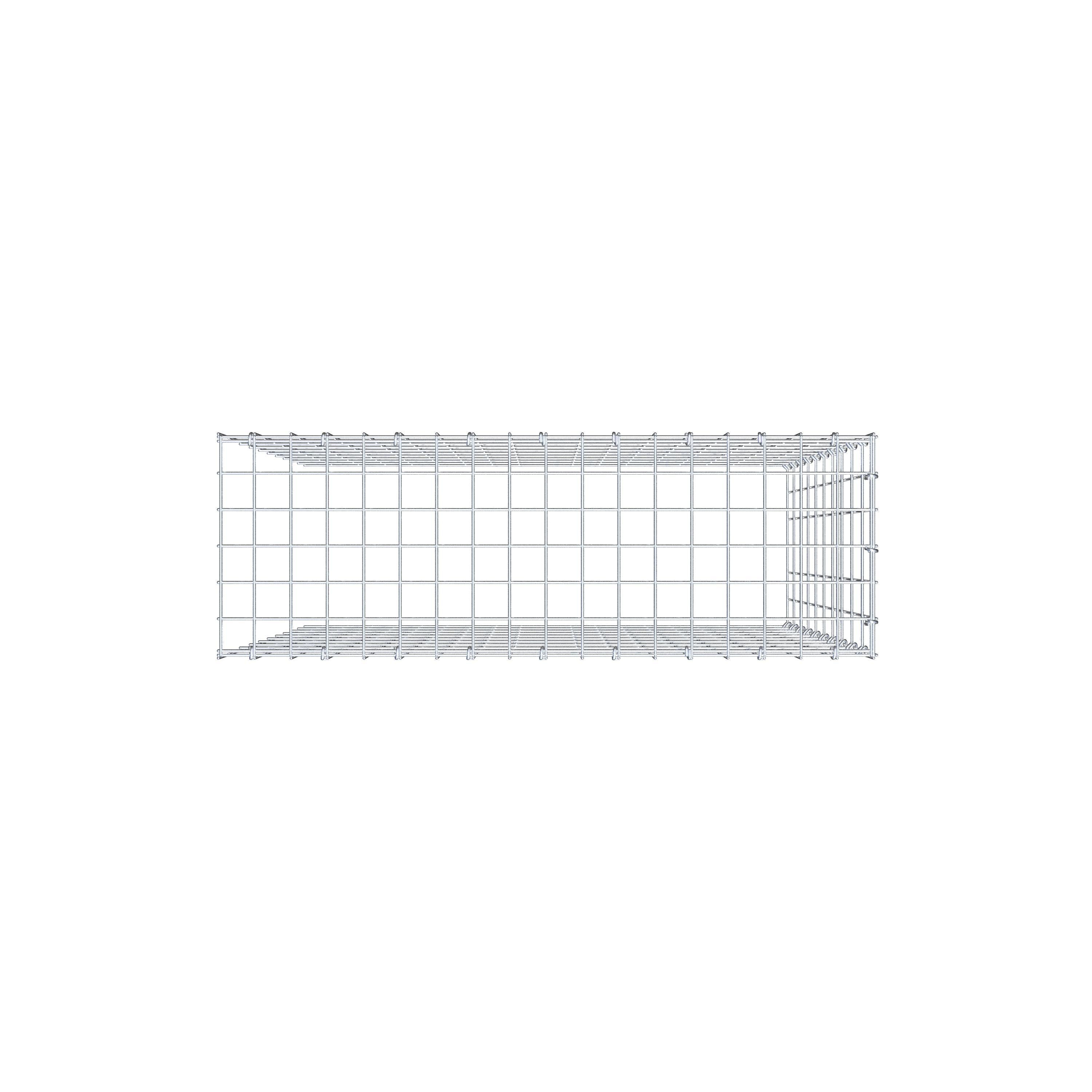 Mounted gabion type 4 100 cm x 90 cm x 30 cm (L x H x D), mesh size 5 cm x 10 cm, C-ring