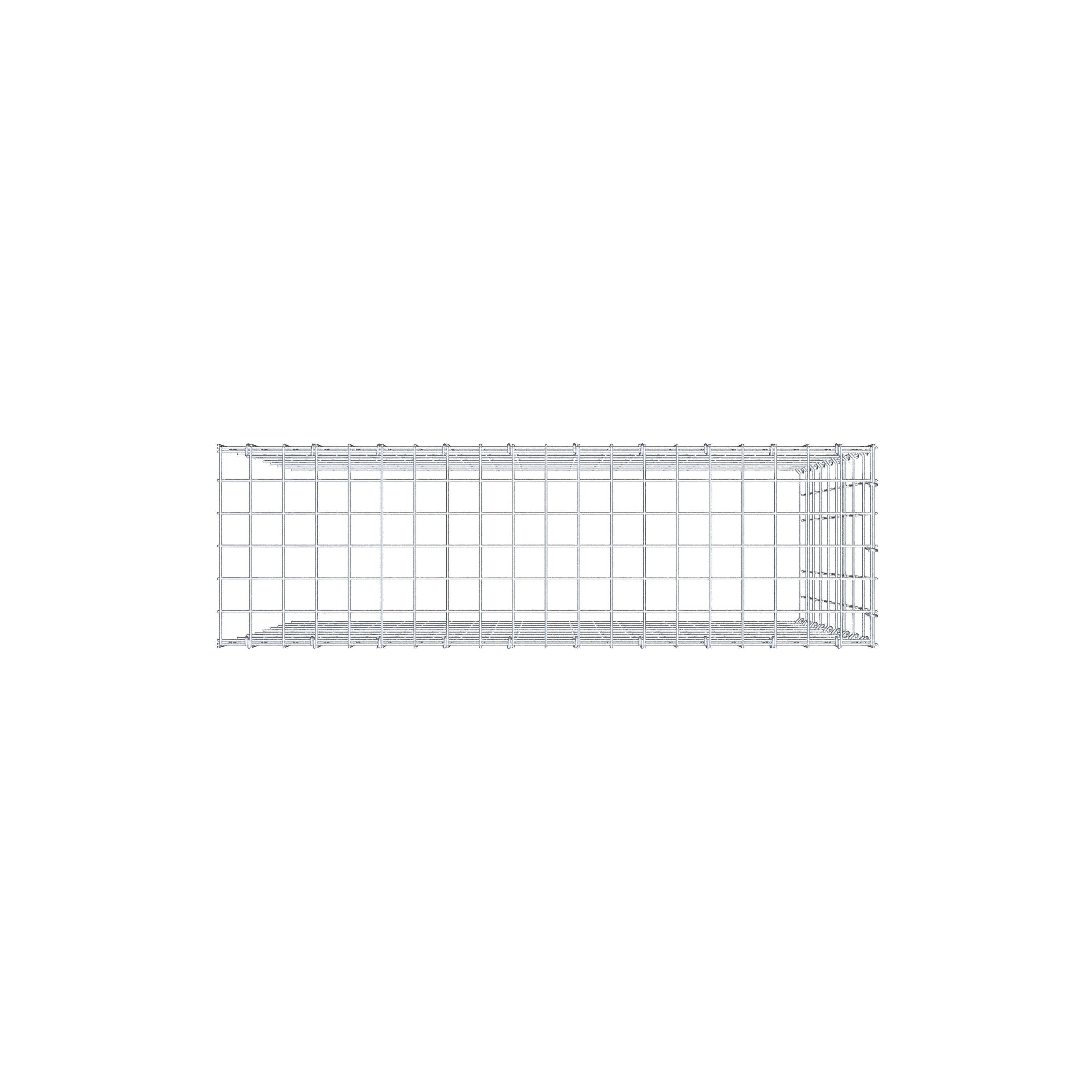 Mounted gabion type 4 100 cm x 90 cm x 30 cm (L x H x D), mesh size 5 cm x 10 cm, C-ring