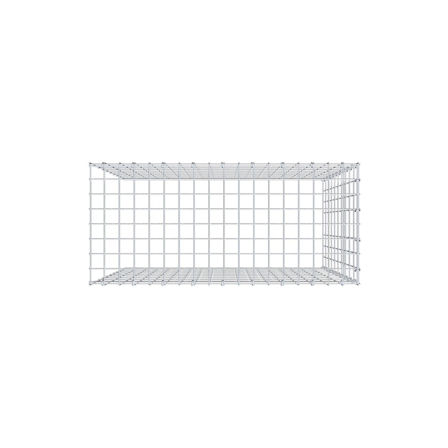 Anbaugabione Typ 4 100 cm x 90 cm x 40 cm (L x H x T), Maschenweite 5 cm x 10 cm, C-Ring