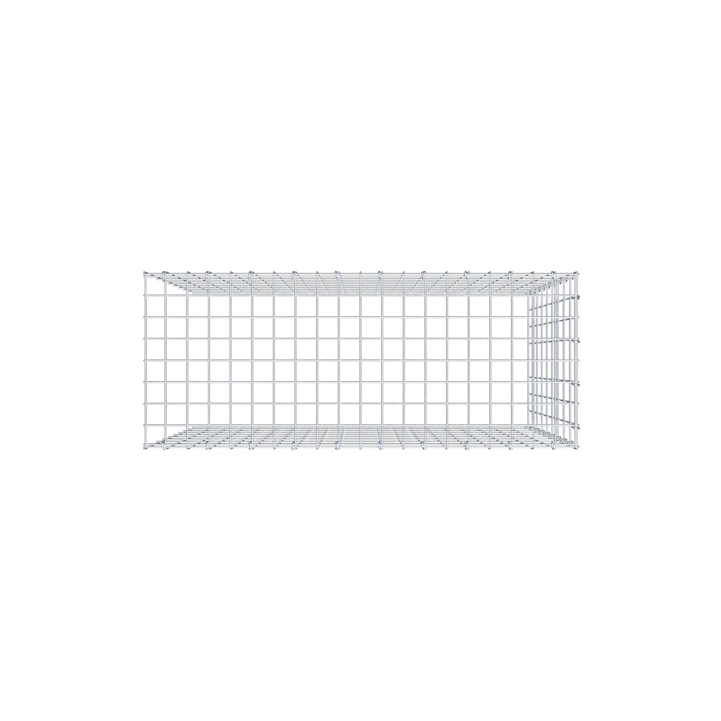 Anbaugabione Typ 4 100 cm x 90 cm x 40 cm (L x H x T), Maschenweite 5 cm x 10 cm, C-Ring