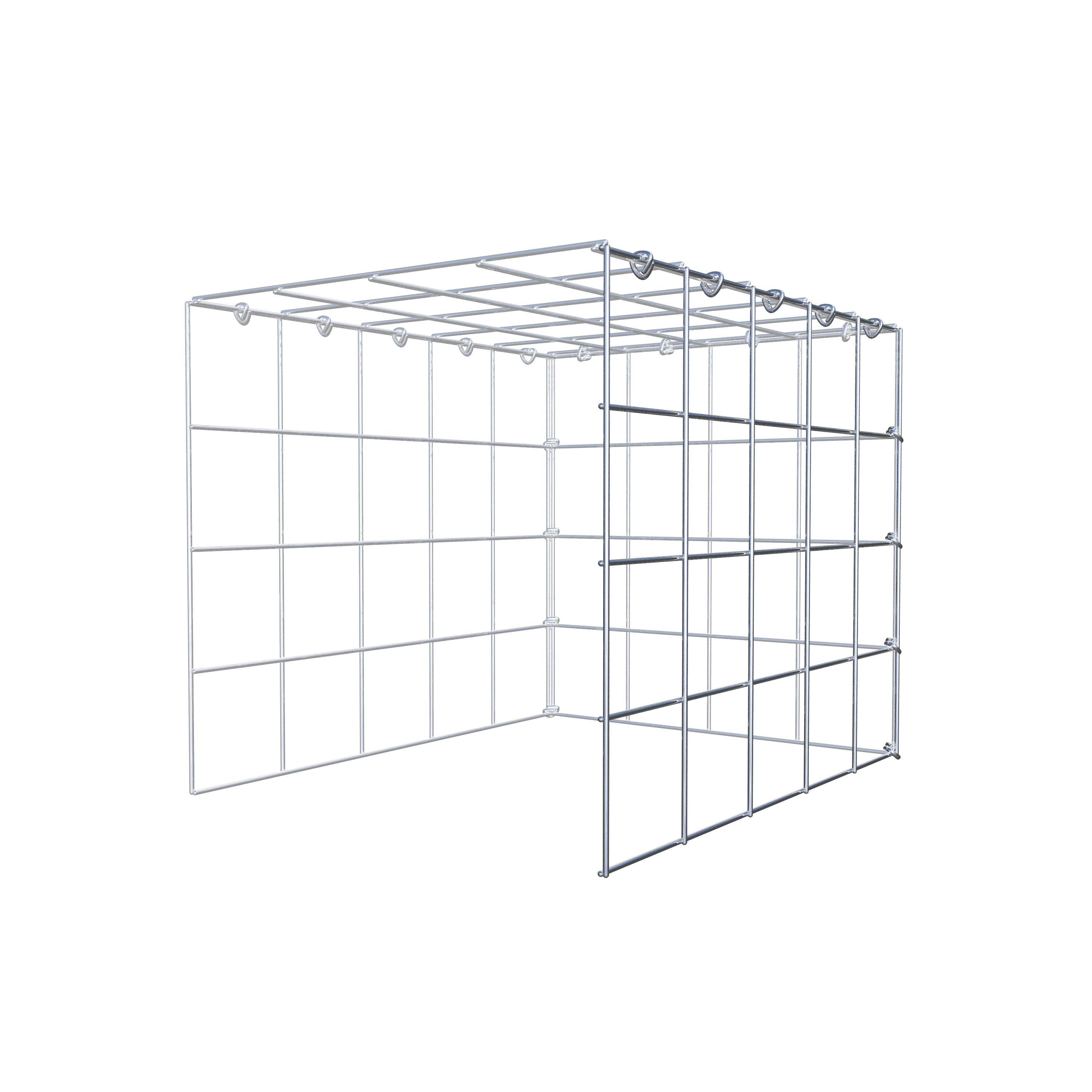 Monteret gabion type 4 50 cm x 40 cm x 40 cm (L x H x D), maskestørrelse 10 cm x 10 cm, C-ring