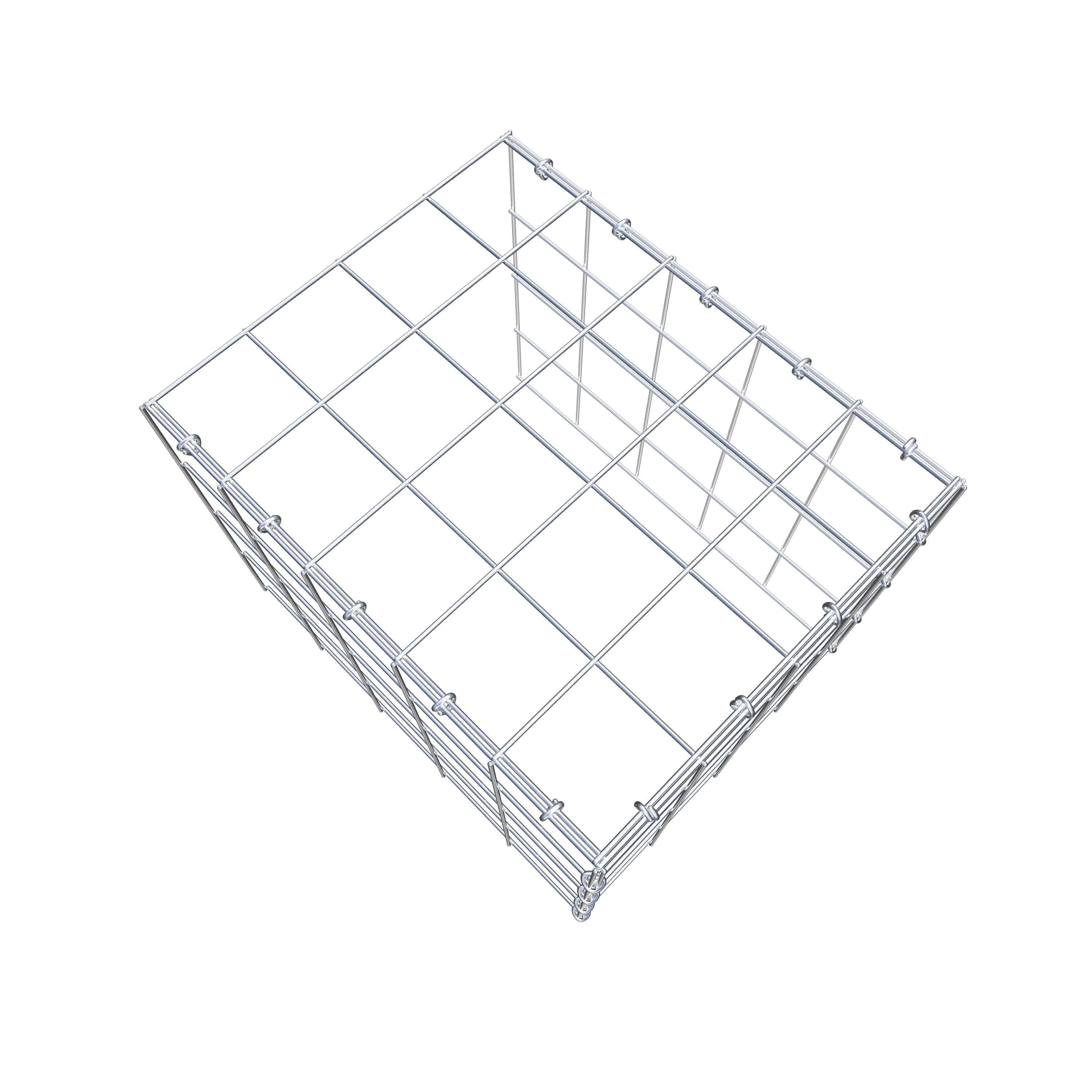 Monteret gabion type 4 50 cm x 40 cm x 40 cm (L x H x D), maskestørrelse 10 cm x 10 cm, C-ring