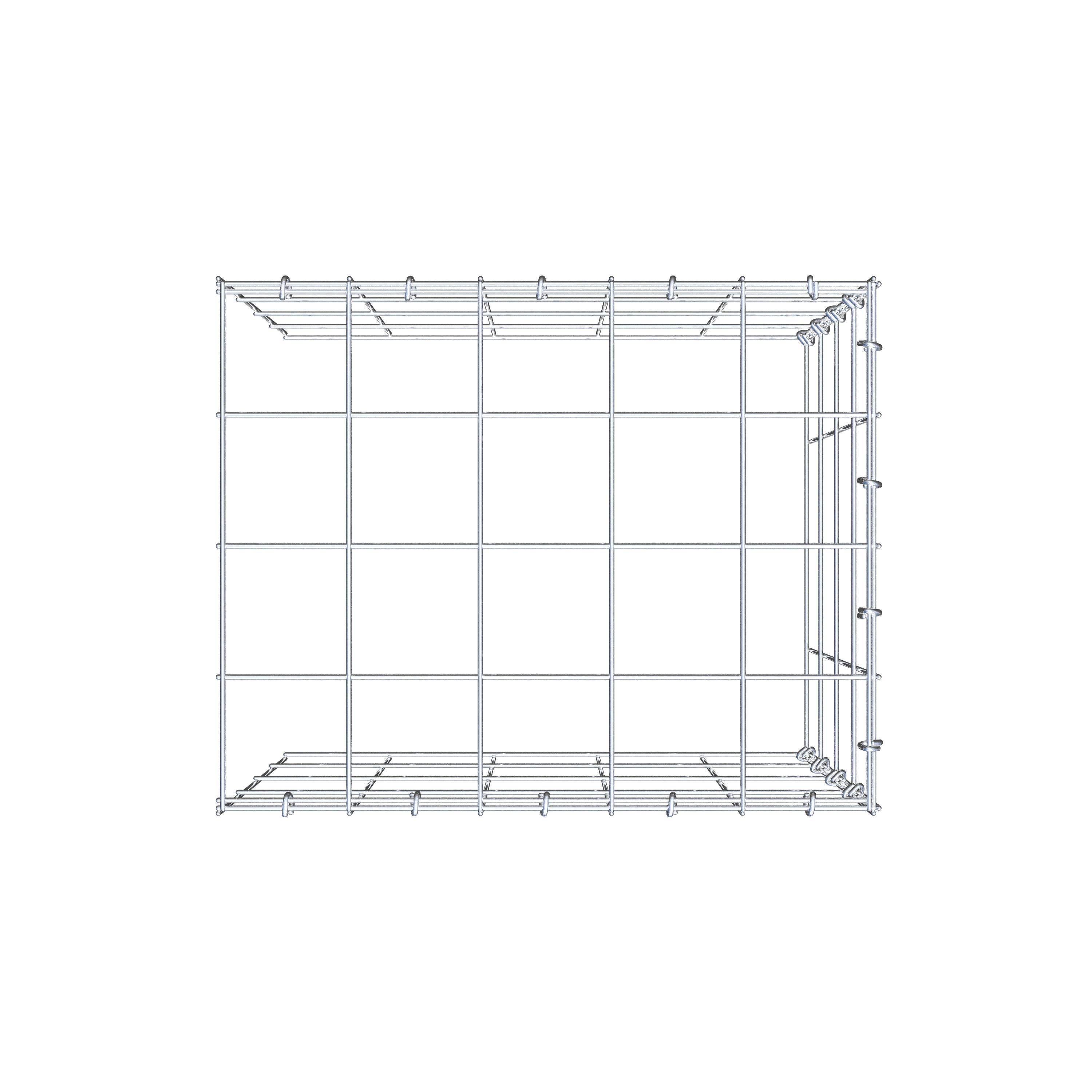 Monteret gabion type 4 50 cm x 40 cm x 40 cm (L x H x D), maskestørrelse 10 cm x 10 cm, C-ring