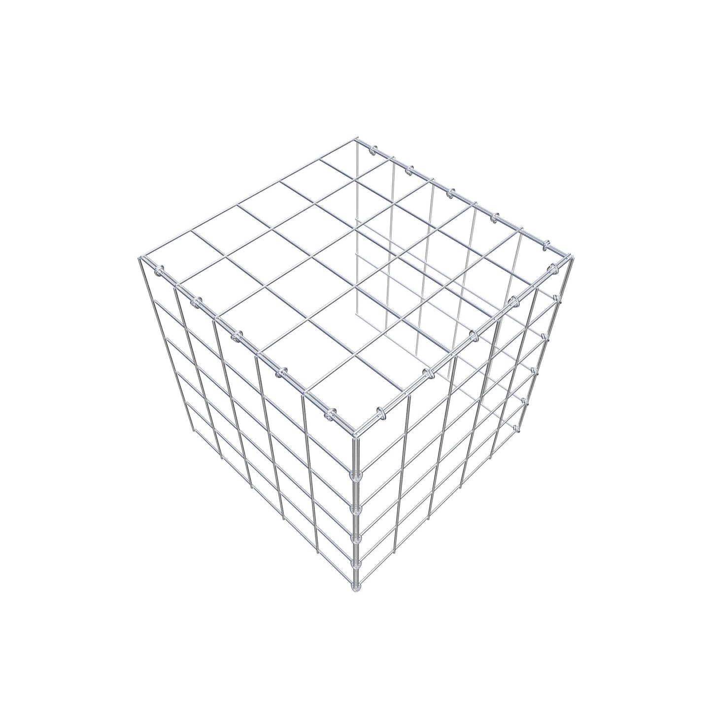 Monteret gabion type 4 50 cm x 50 cm x 50 cm (L x H x D), maskestørrelse 10 cm x 10 cm, C-ring