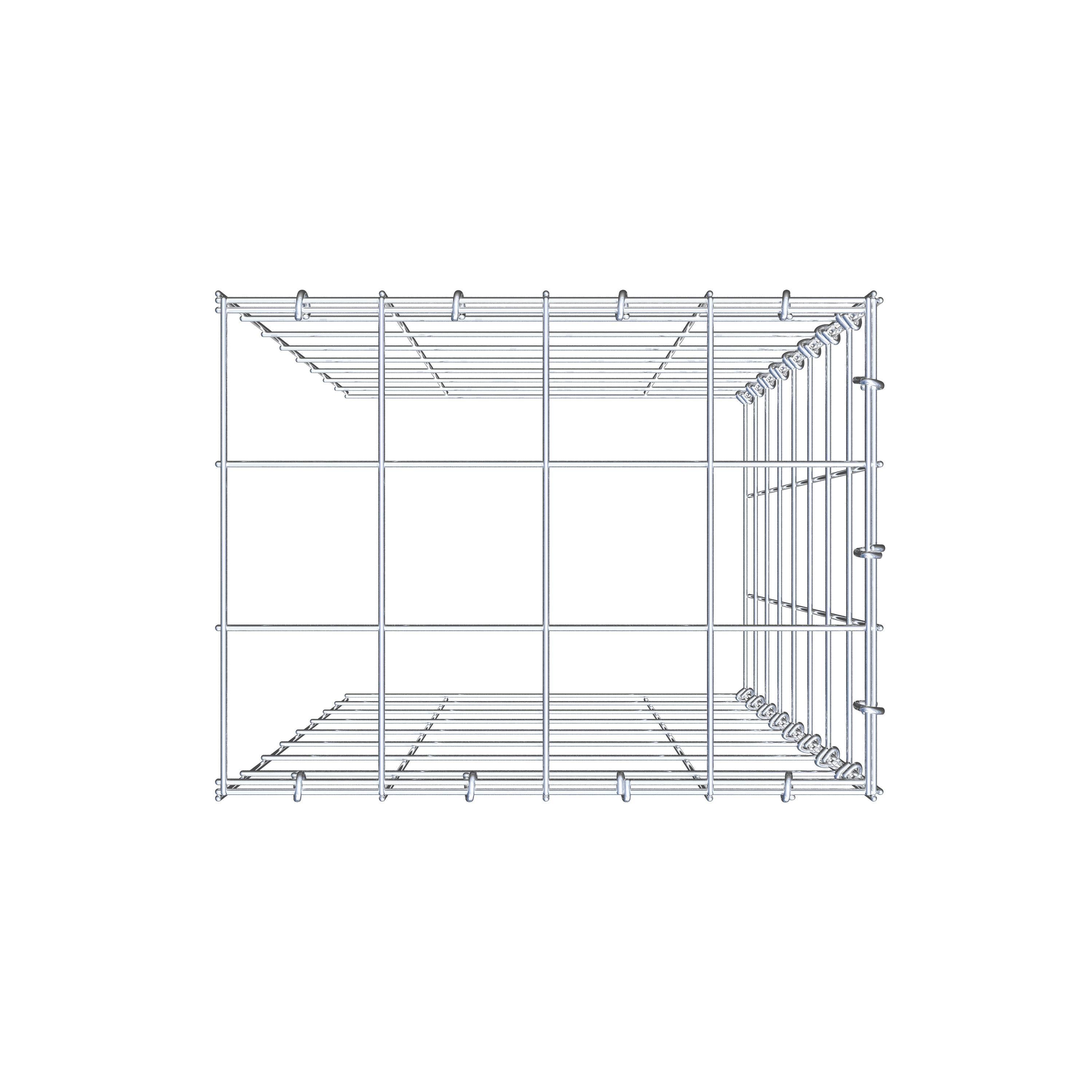 Anbaugabione Typ 4 80 cm x 40 cm x 30 cm (L x H x T), Maschenweite 10 cm x 10 cm, C-Ring