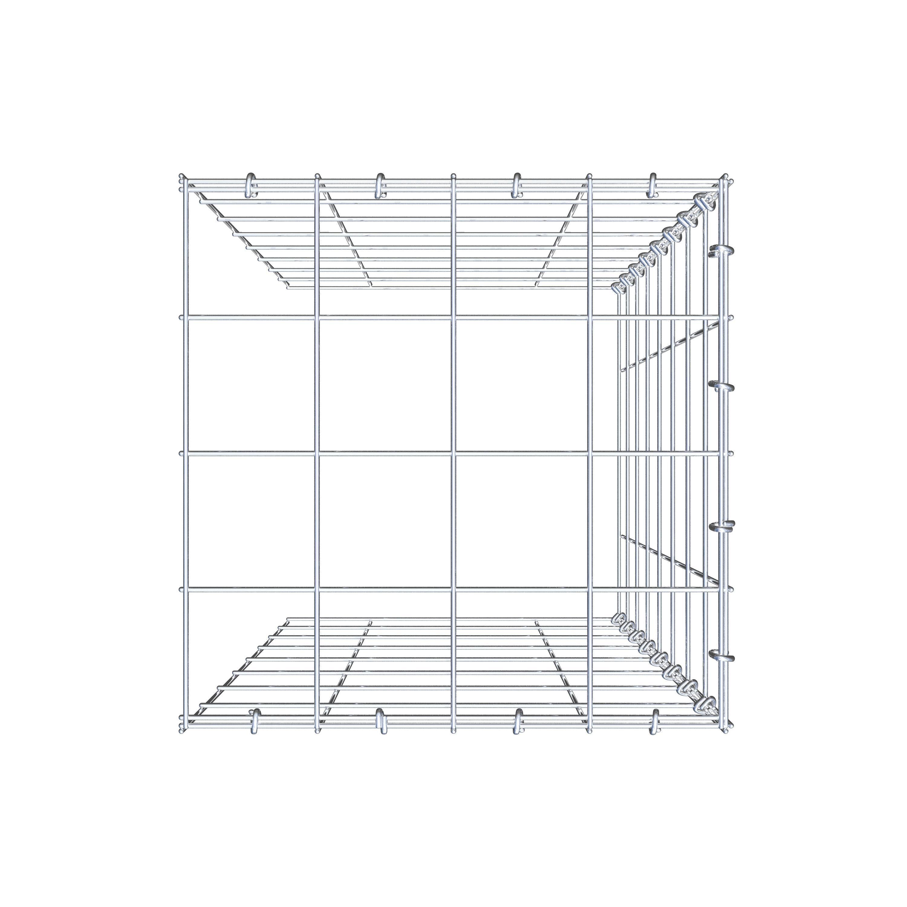 Monteret gabion type 4 80 cm x 40 cm x 40 cm (L x H x D), maskestørrelse 10 cm x 10 cm, C-ring