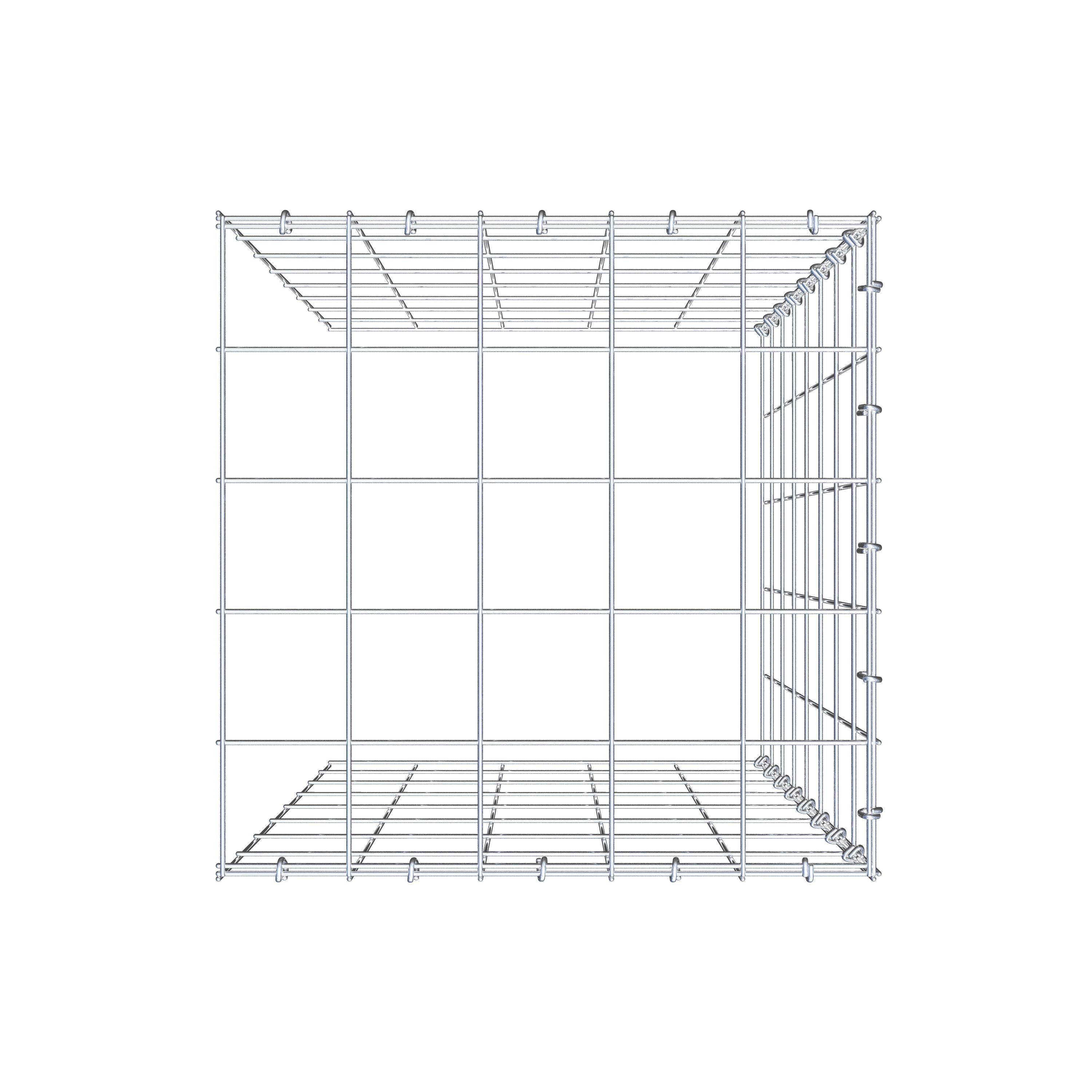 Anbaugabione Typ 4 80 cm x 50 cm x 50 cm (L x H x T), Maschenweite 10 cm x 10 cm, C-Ring