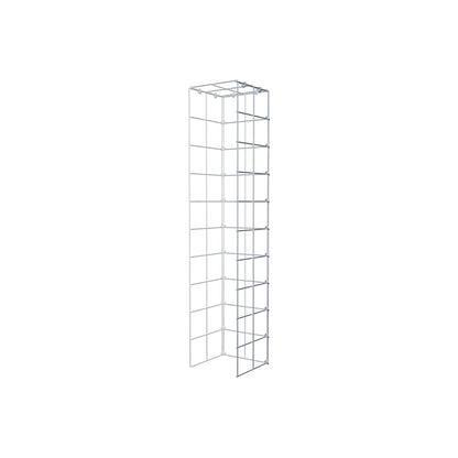 Typ 4 påbyggnadsgabion 100 cm x 20 cm x 20 cm (L x H x D), maskstorlek 10 cm x 10 cm, C-ring