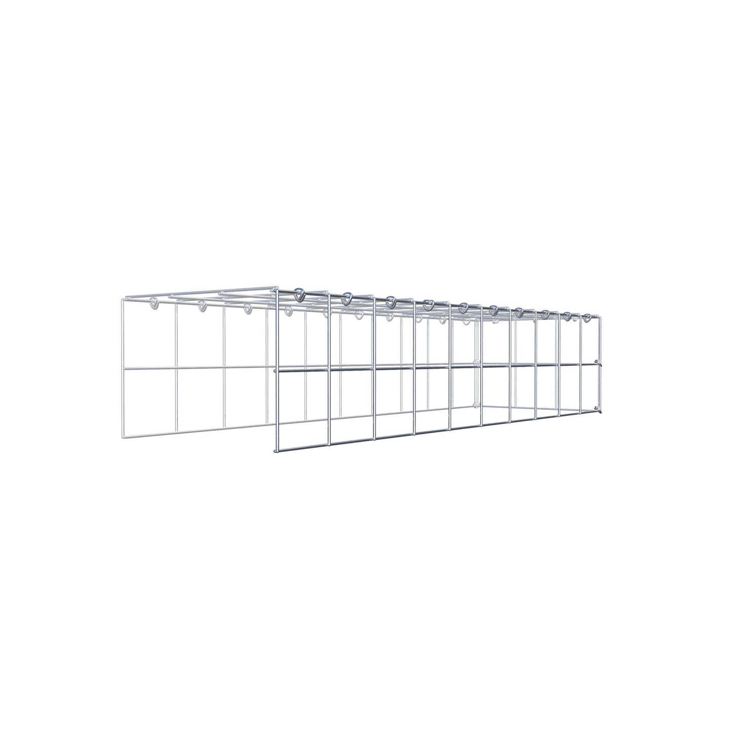 Fourche rapportée type 4 100 cm x 20 cm x 30 cm (L x H x P), maille 10 cm x 10 cm, anneau en C