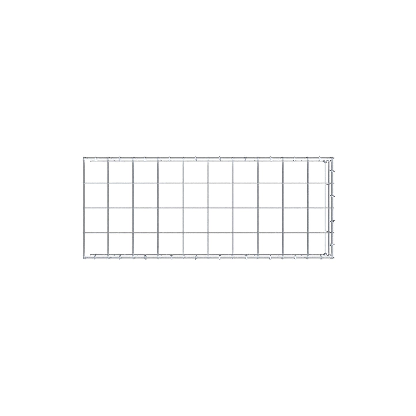 Anbaugabione Typ 4 100 cm x 20 cm x 40 cm (L x H x T), Maschenweite 10 cm x 10 cm, C-Ring