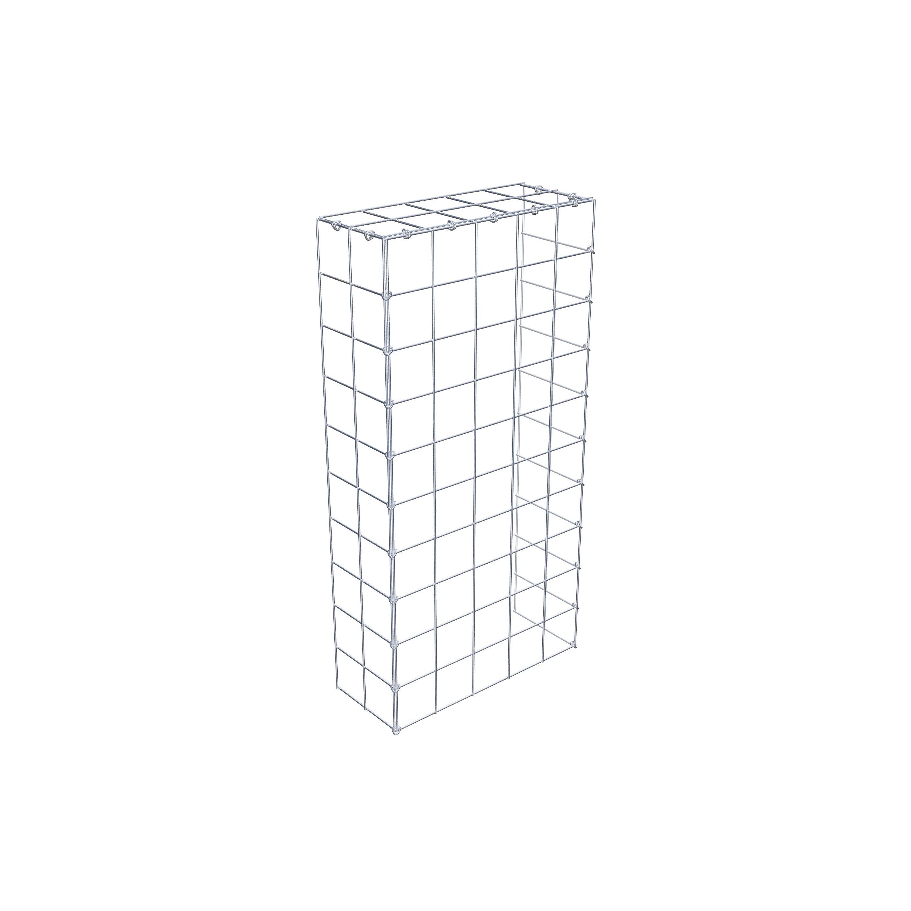 Mounted gabion type 4 100 cm x 20 cm x 50 cm (L x H x D), mesh size 10 cm x 10 cm, C-ring