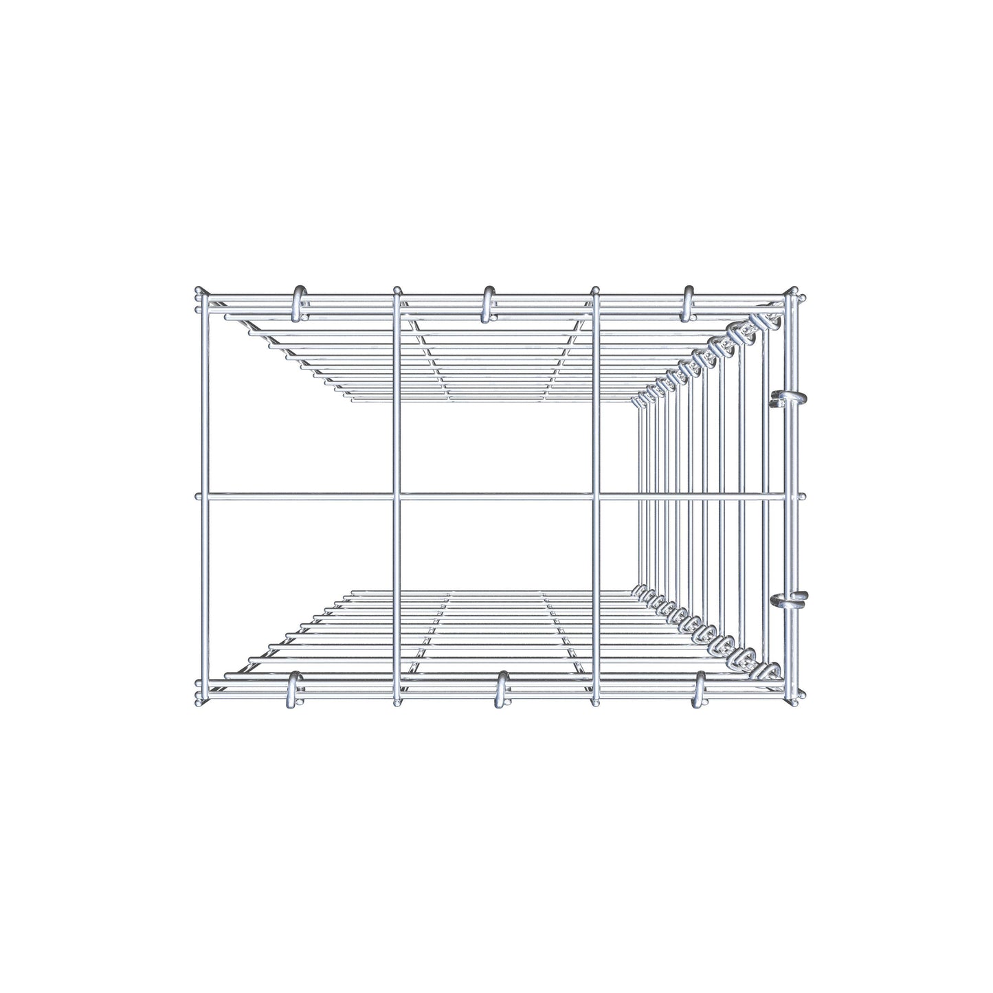 Extra gabion typ 4 100 cm x 30 cm x 20 cm (L x H x D), maskstorlek 10 cm x 10 cm, C-ring