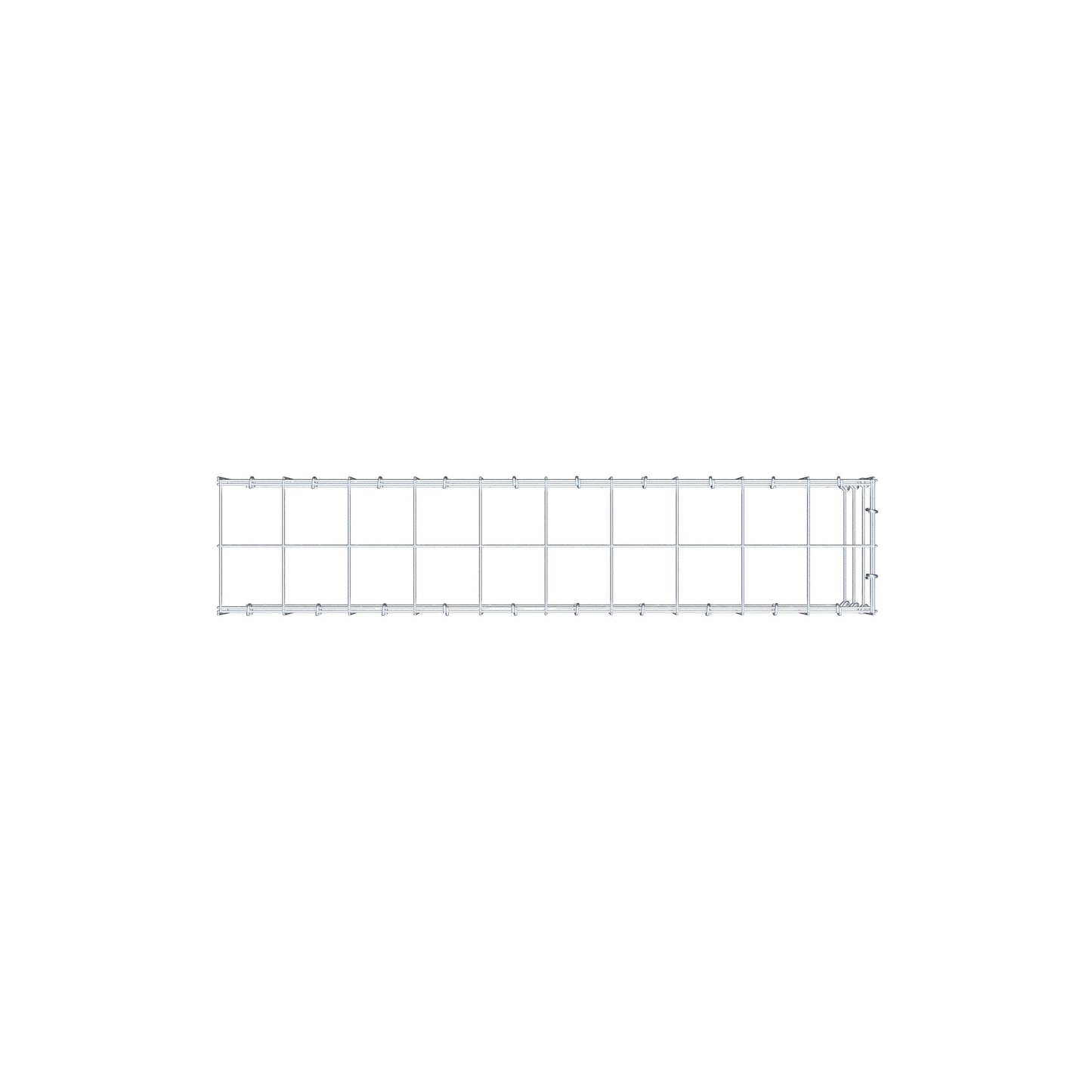 Extra gabion typ 4 100 cm x 30 cm x 20 cm (L x H x D), maskstorlek 10 cm x 10 cm, C-ring