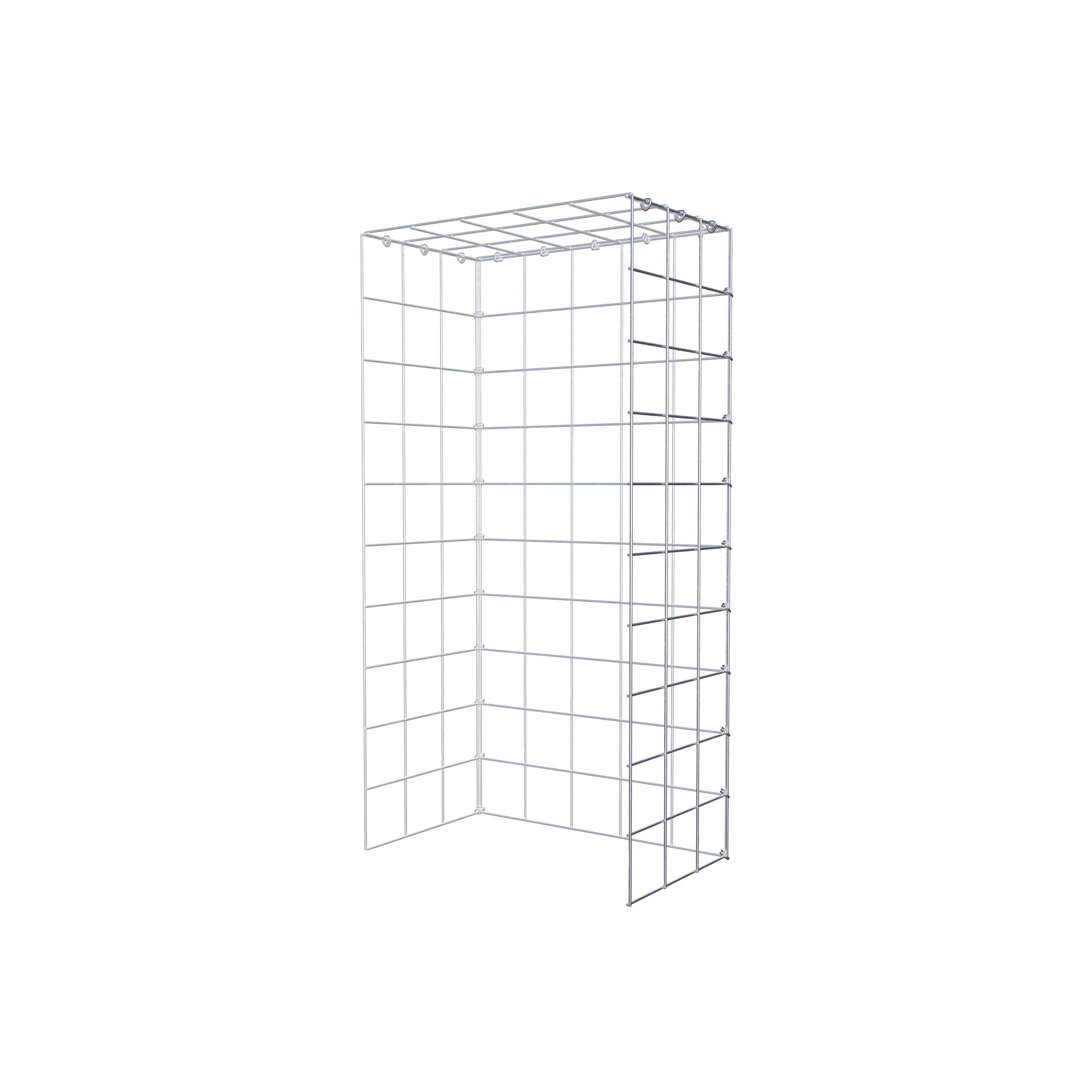 Mounted gabion type 4 100 cm x 30 cm x 50 cm (L x H x D), mesh size 10 cm x 10 cm, C-ring