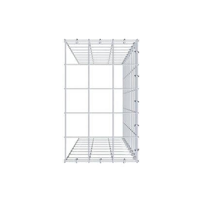 Type 4 oplegkorf 100 cm x 30 cm x 50 cm (L x H x D), maaswijdte 10 cm x 10 cm, C-ring