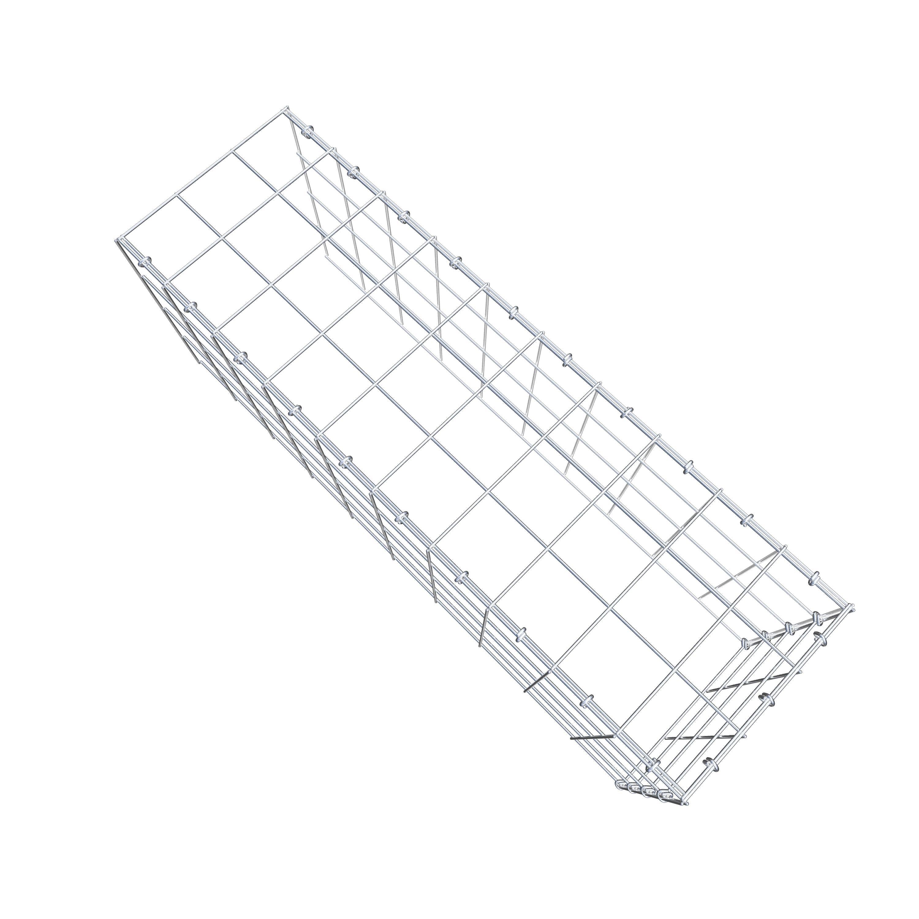 Monteret gabion type 4 100 cm x 40 cm x 30 cm (L x H x D), maskestørrelse 10 cm x 10 cm, C-ring