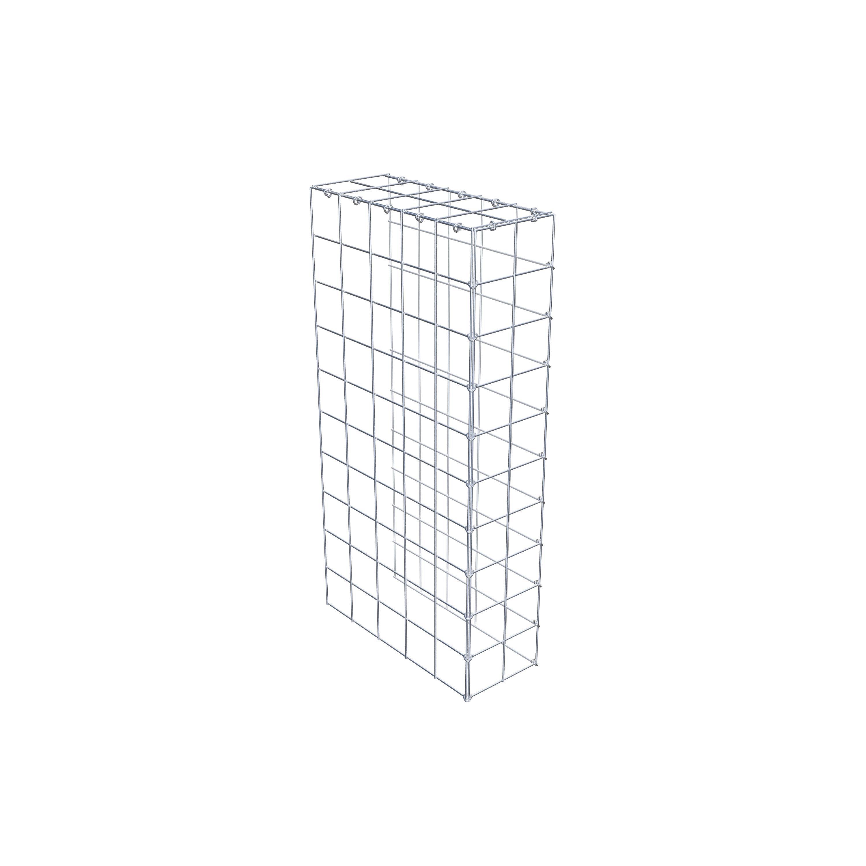 Monteret gabion type 4 100 cm x 50 cm x 20 cm (L x H x D), maskestørrelse 10 cm x 10 cm, C-ring