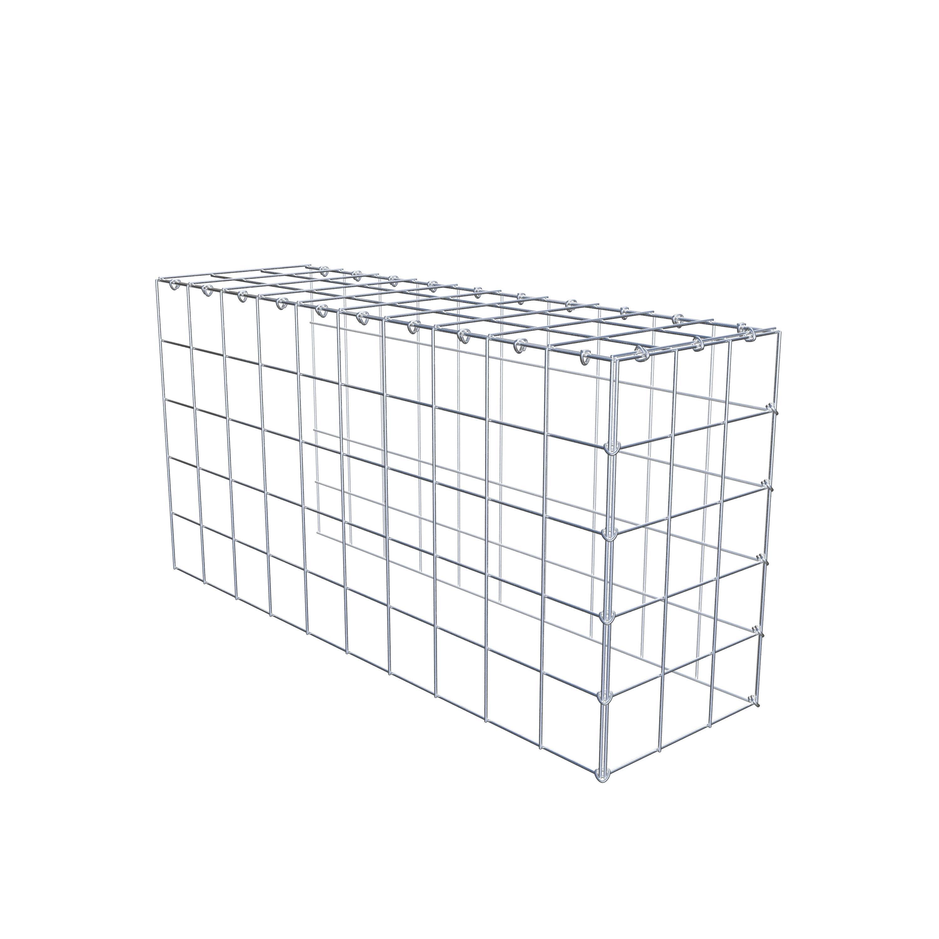 Mounted gabion type 4 100 cm x 50 cm x 30 cm (L x H x D), mesh size 10 cm x 10 cm, C-ring