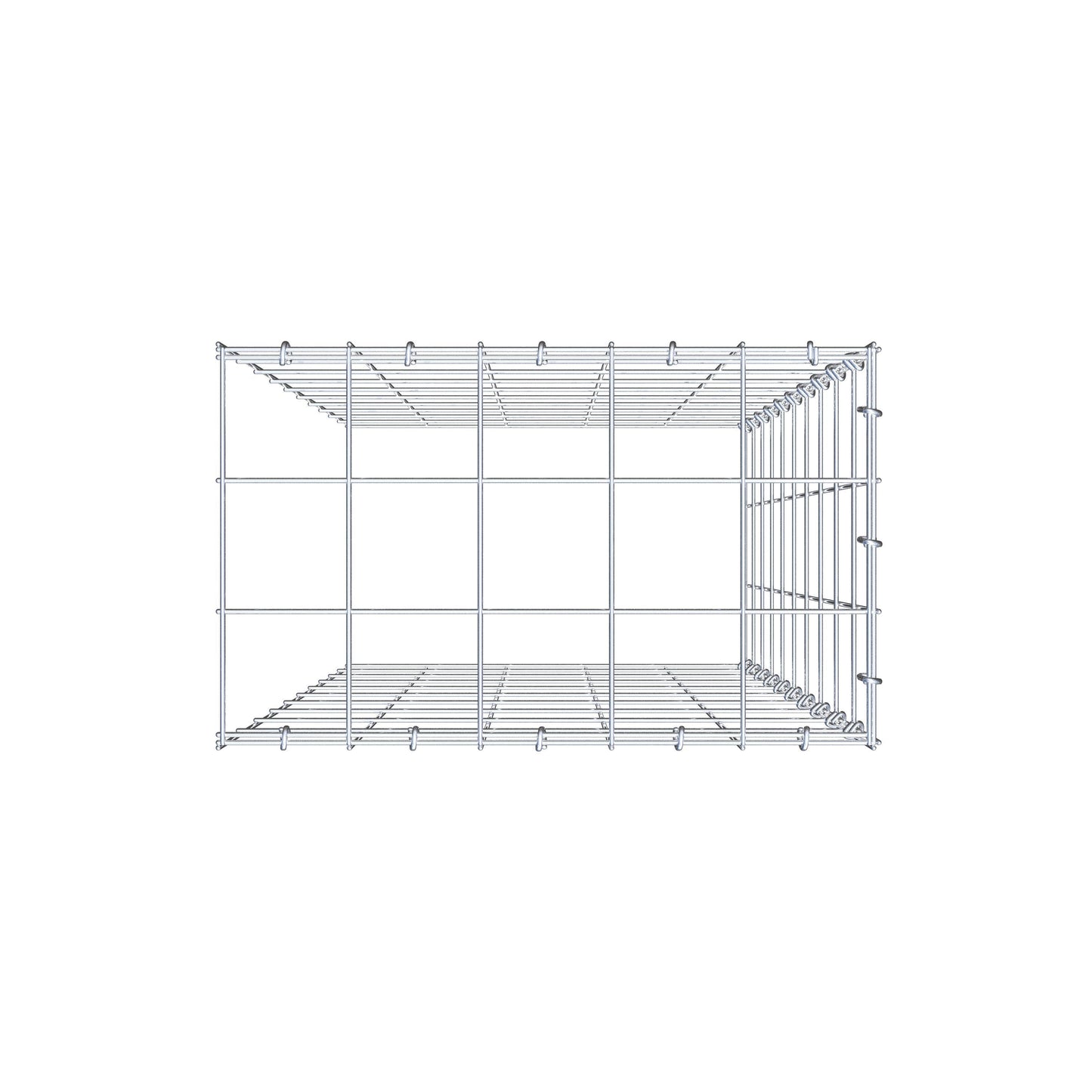 Fourche rapportée type 4 100 cm x 50 cm x 30 cm (L x H x P), mailles 10 cm x 10 cm, anneau C
