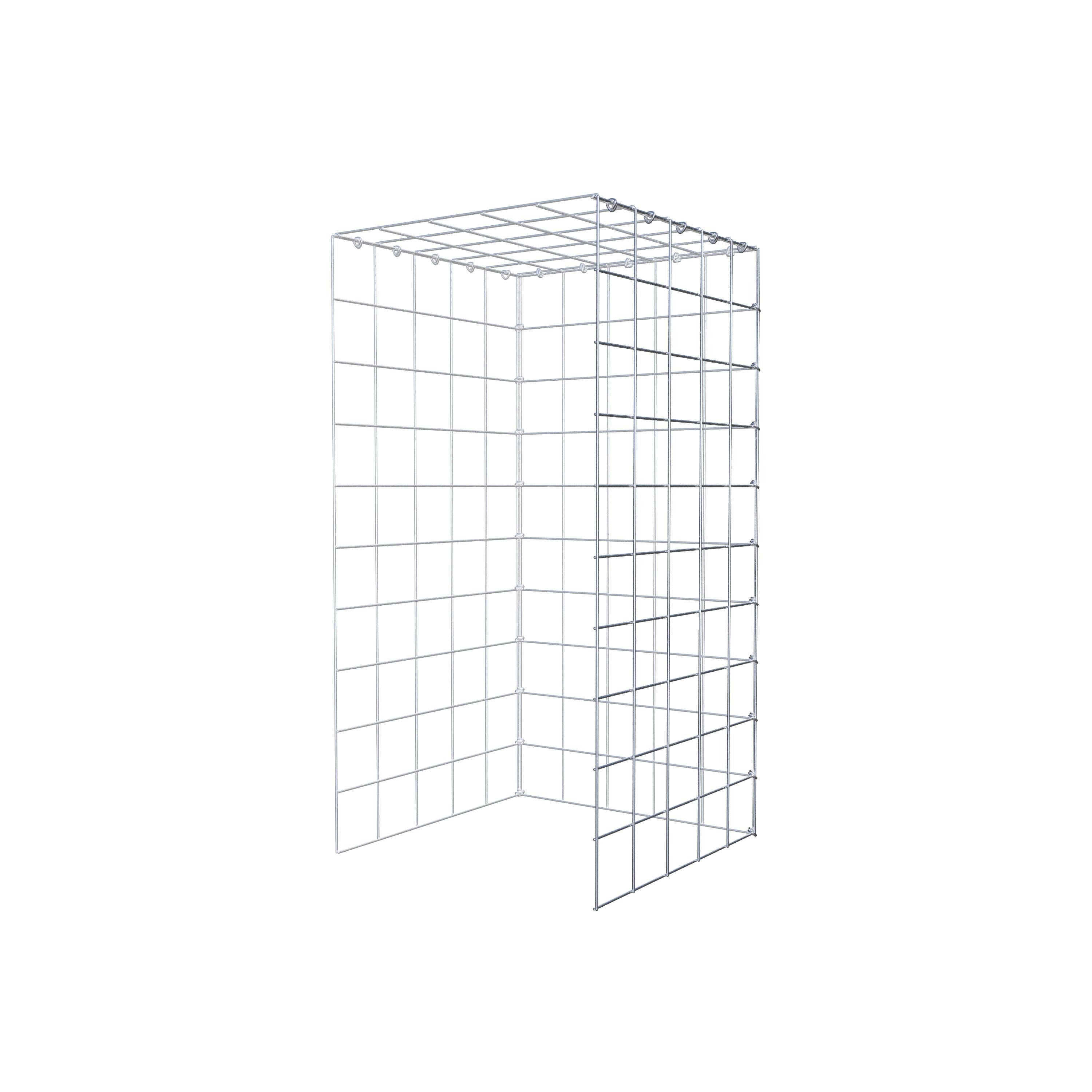 Mounted gabion type 4 100 cm x 50 cm x 50 cm (L x H x D), mesh size 10 cm x 10 cm, C-ring