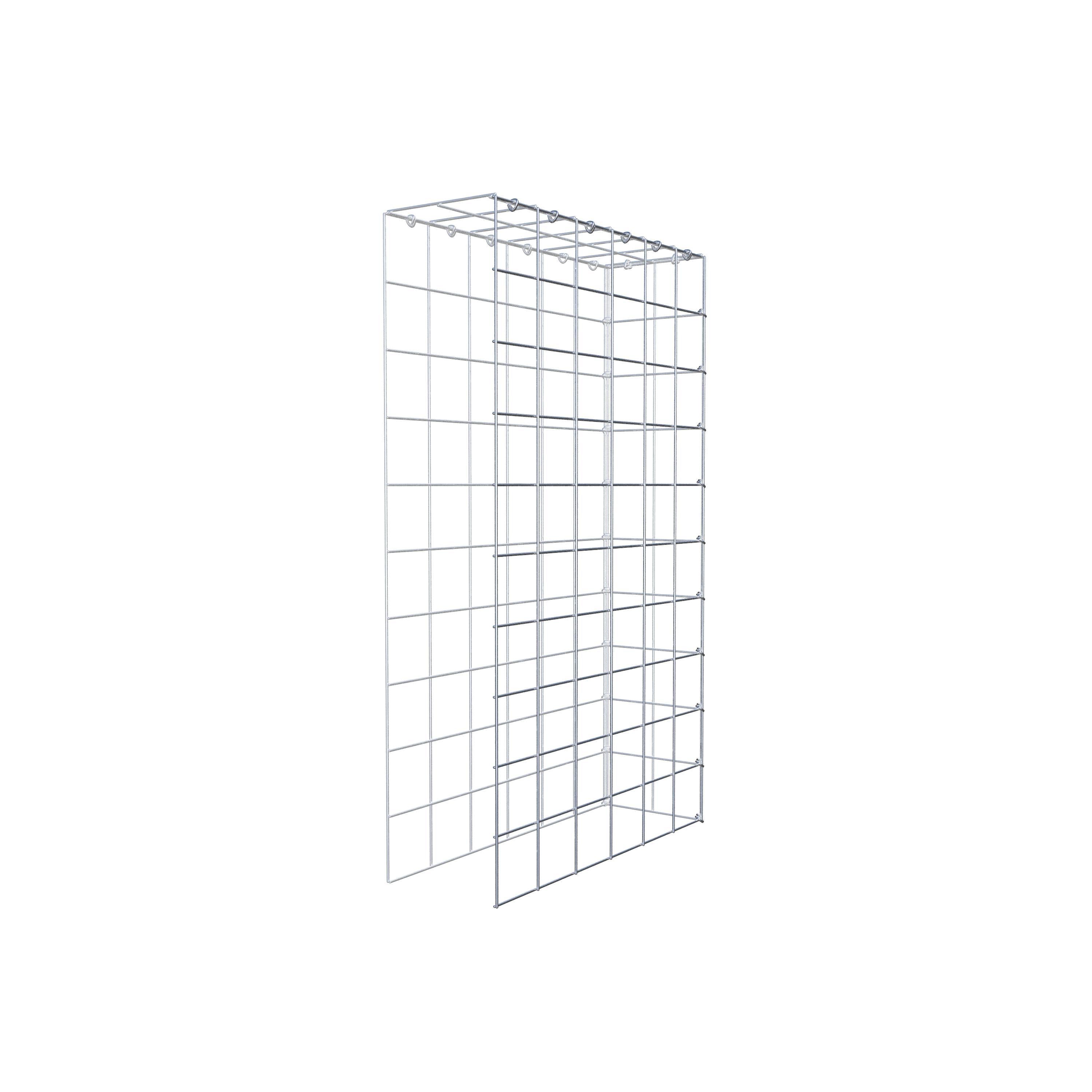 Monteret gabion type 4 100 cm x 60 cm x 20 cm (L x H x D), maskestørrelse 10 cm x 10 cm, C-ring