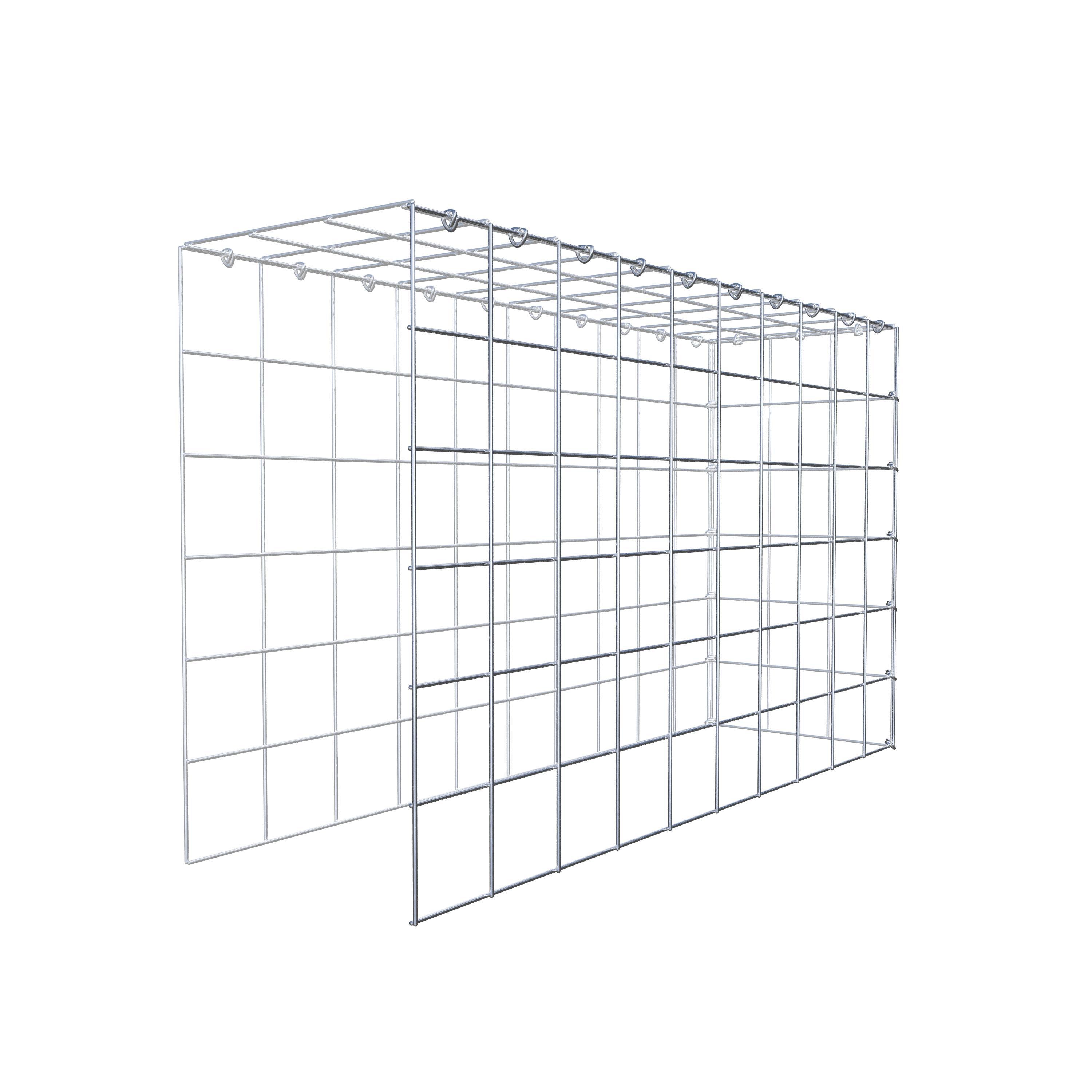 Monteret gabion type 4 100 cm x 60 cm x 30 cm (L x H x D), maskestørrelse 10 cm x 10 cm, C-ring