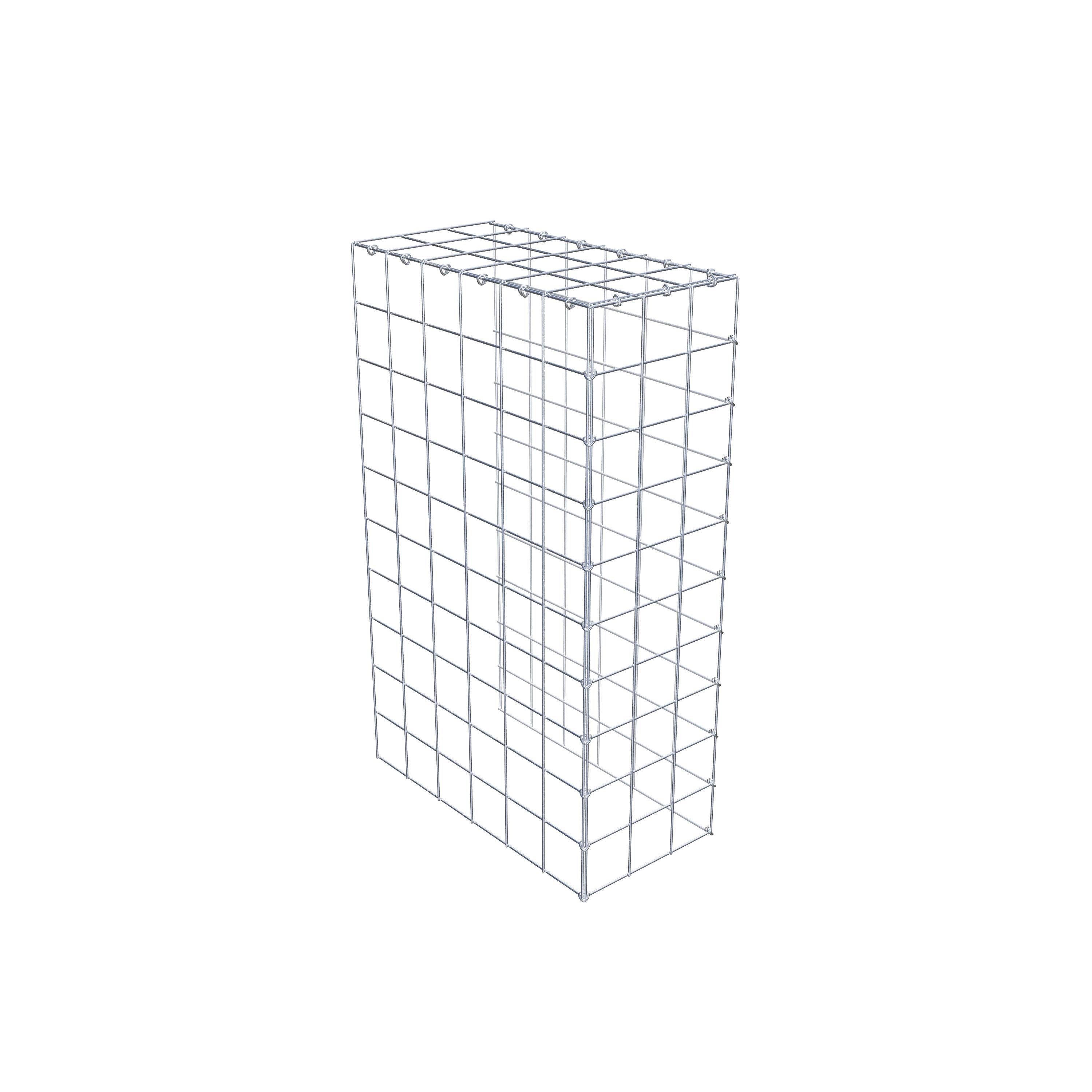 Monteret gabion type 4 100 cm x 60 cm x 30 cm (L x H x D), maskestørrelse 10 cm x 10 cm, C-ring