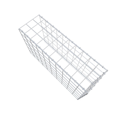 Typ 4 påbyggnadsgabion 100 cm x 60 cm x 30 cm (L x H x D), maskstorlek 10 cm x 10 cm, C-ring