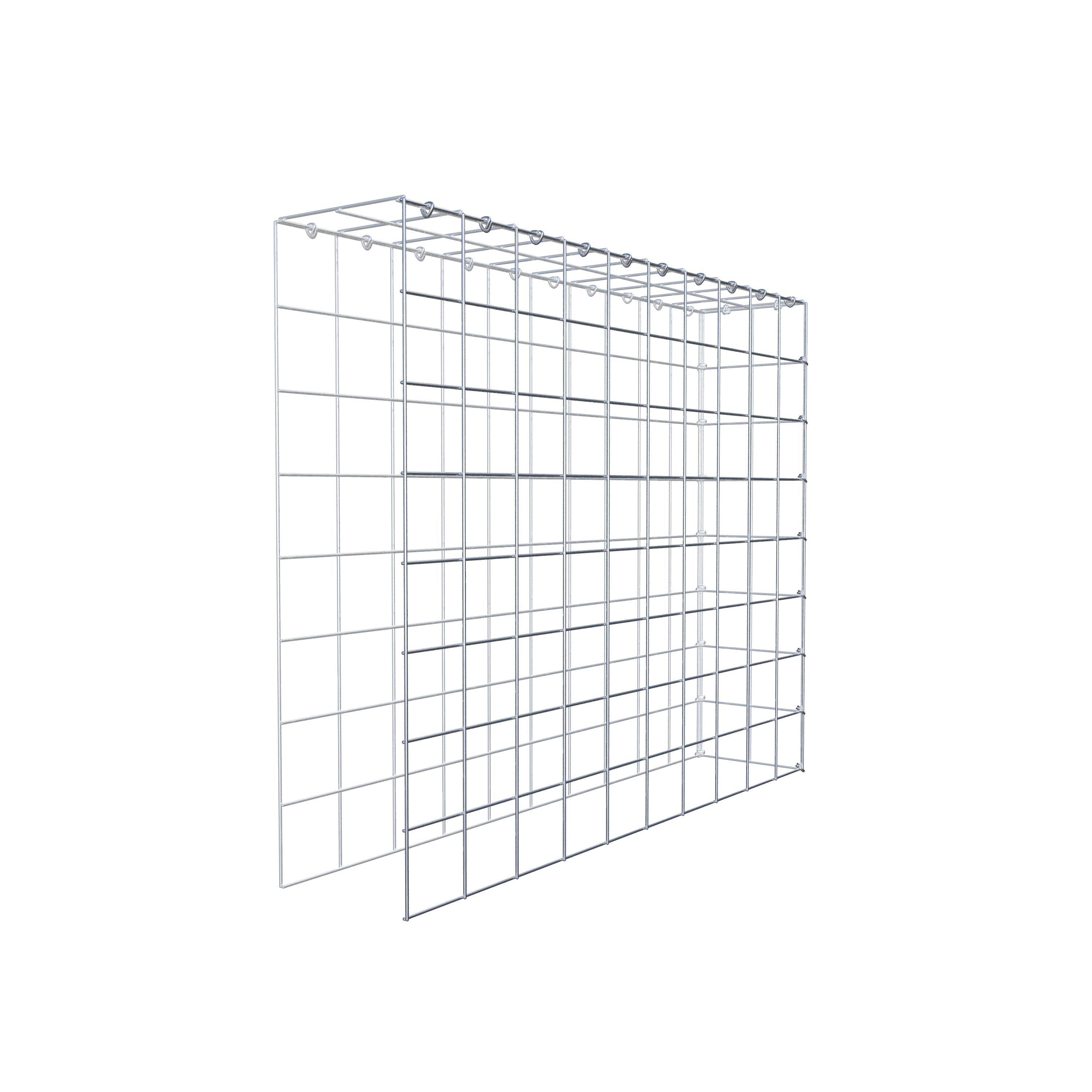 Mounted gabion type 4 100 cm x 80 cm x 20 cm (L x H x D), mesh size 10 cm x 10 cm, C-ring