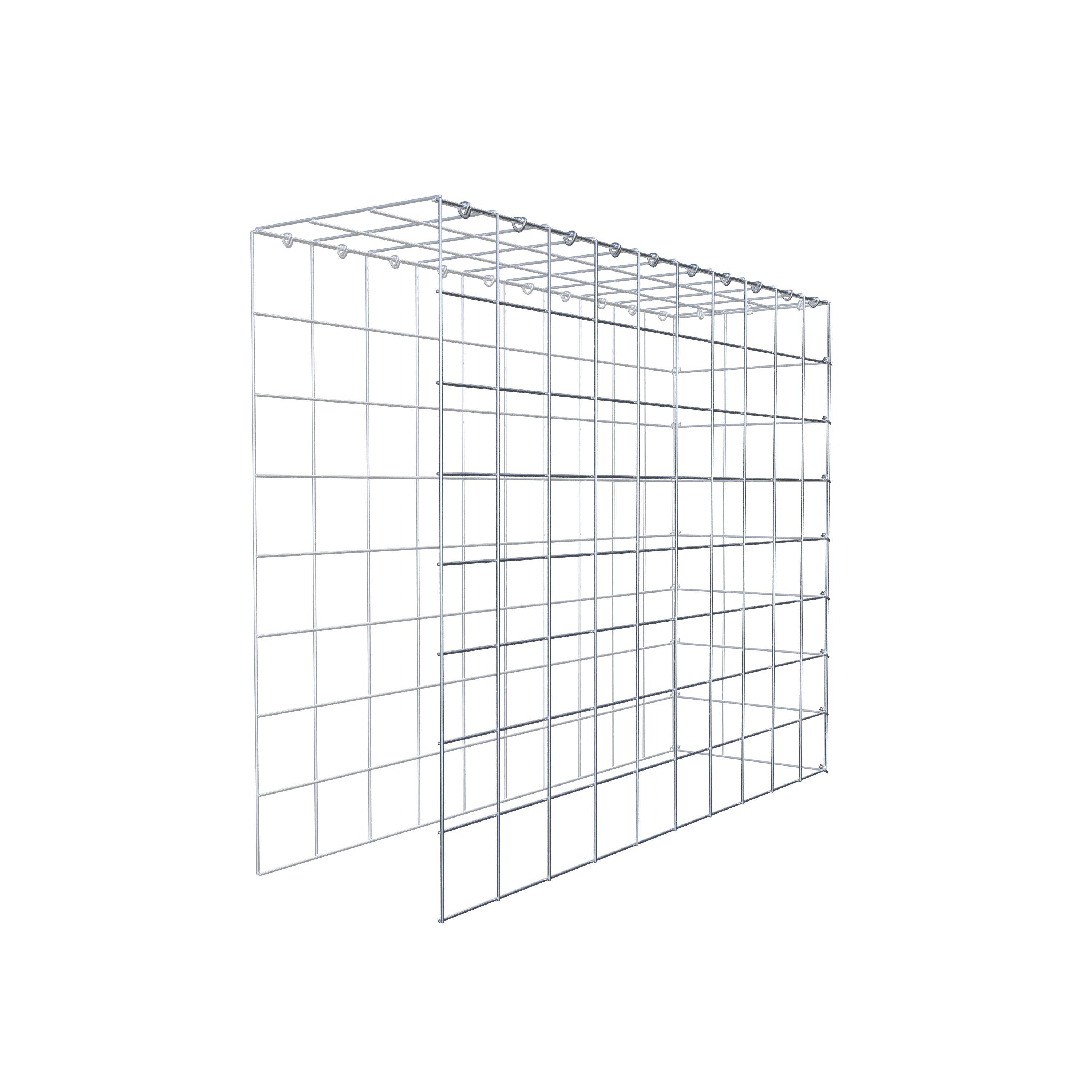 Mounted gabion type 4 100 cm x 80 cm x 30 cm (L x H x D), mesh size 10 cm x 10 cm, C-ring