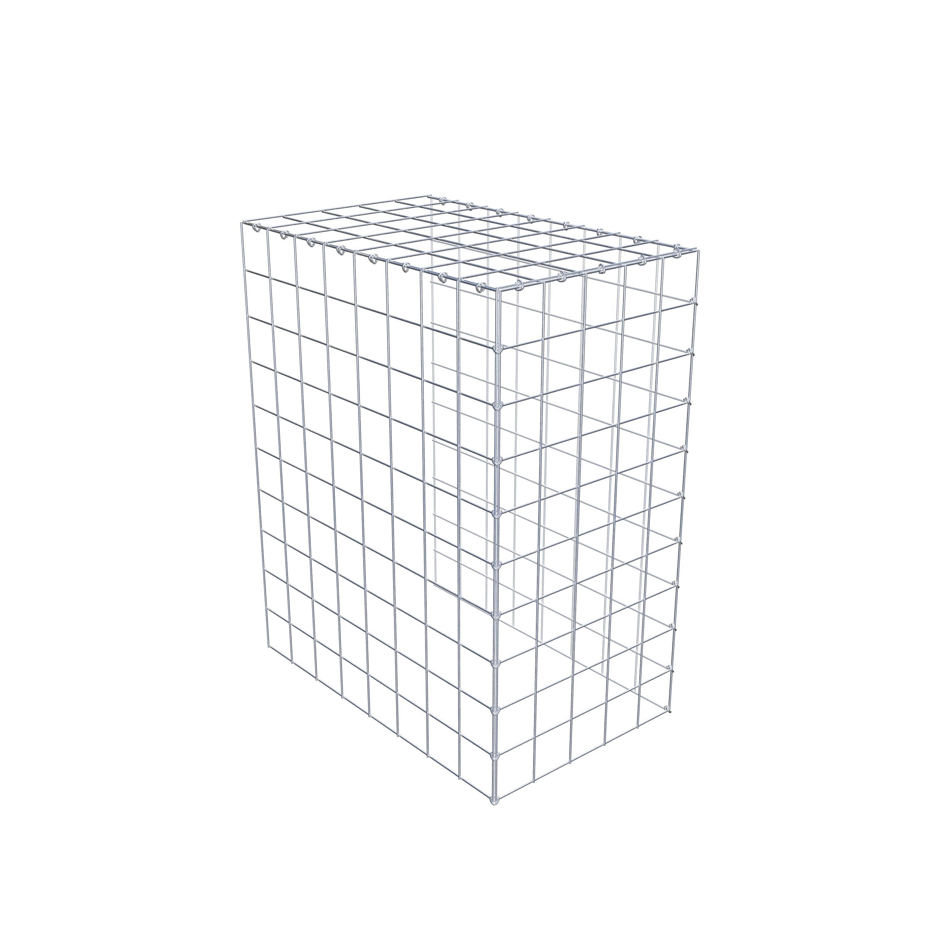 Monteret gabion type 4 100 cm x 80 cm x 50 cm (L x H x D), maskestørrelse 10 cm x 10 cm, C-ring