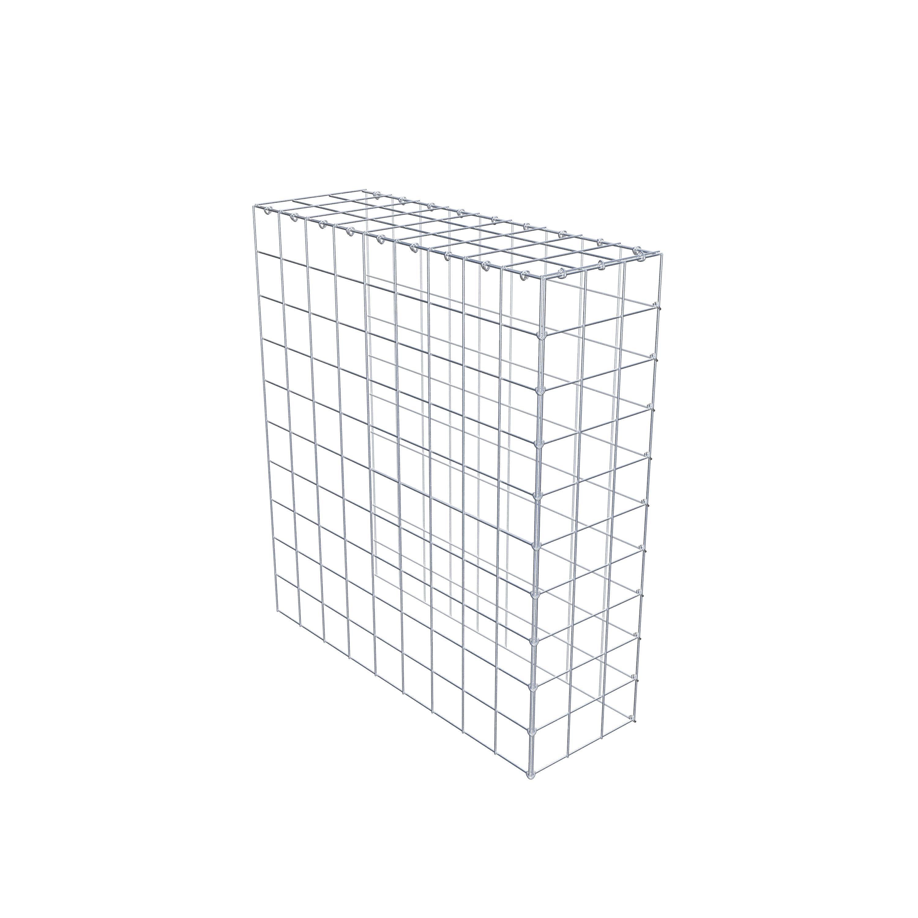 Mounted gabion type 4 100 cm x 90 cm x 30 cm (L x H x D), mesh size 10 cm x 10 cm, C-ring