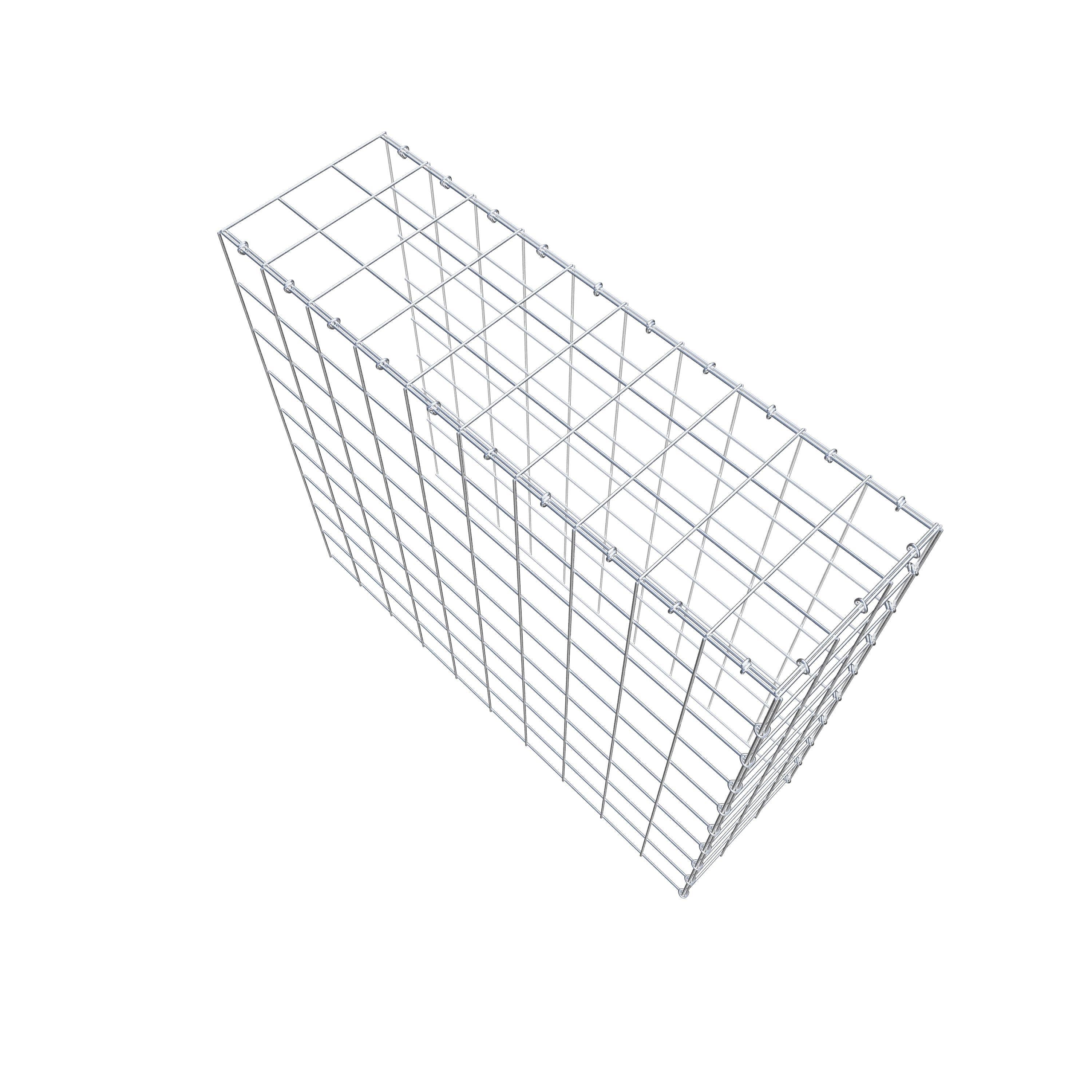 Mounted gabion type 4 100 cm x 90 cm x 30 cm (L x H x D), mesh size 10 cm x 10 cm, C-ring