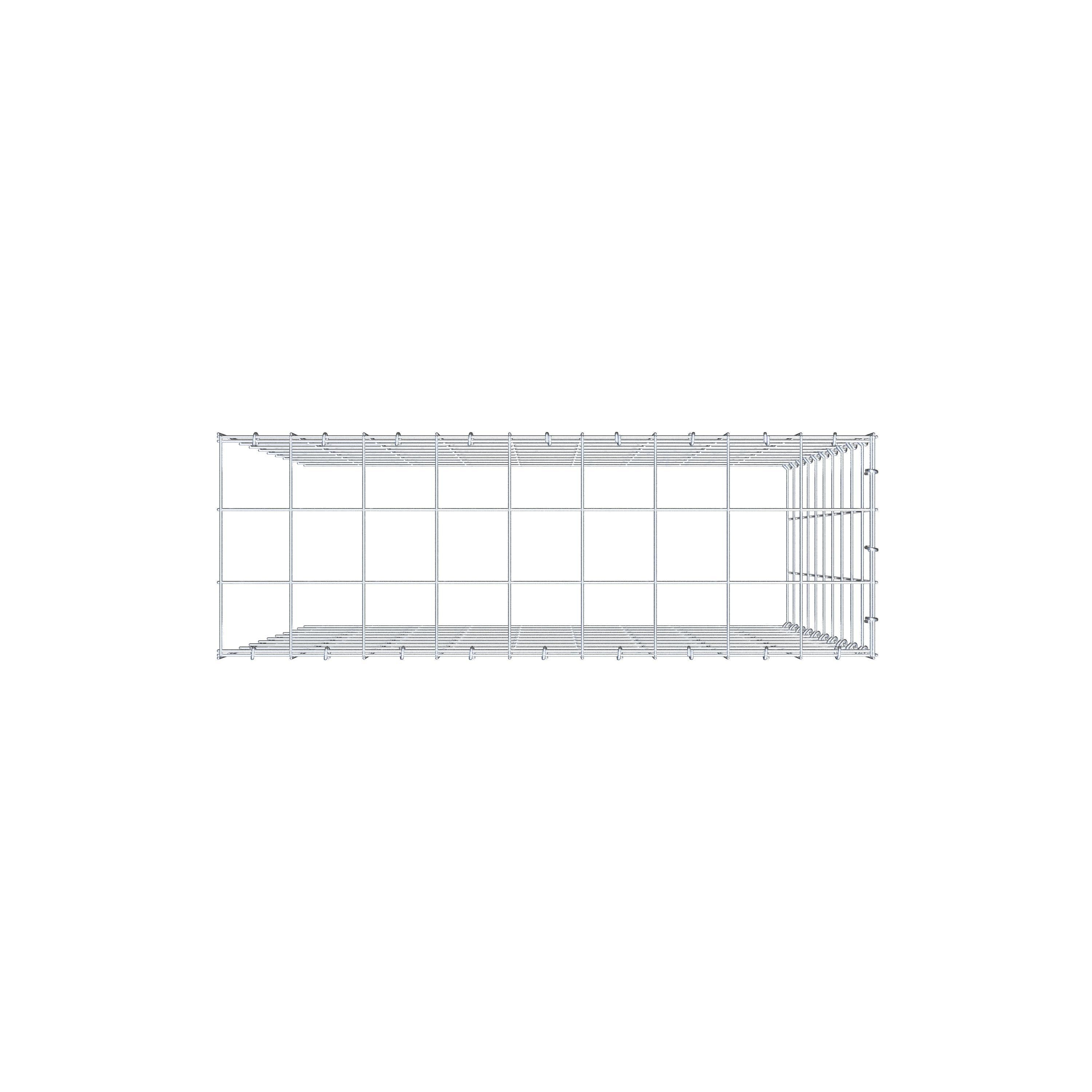 Mounted gabion type 4 100 cm x 90 cm x 30 cm (L x H x D), mesh size 10 cm x 10 cm, C-ring