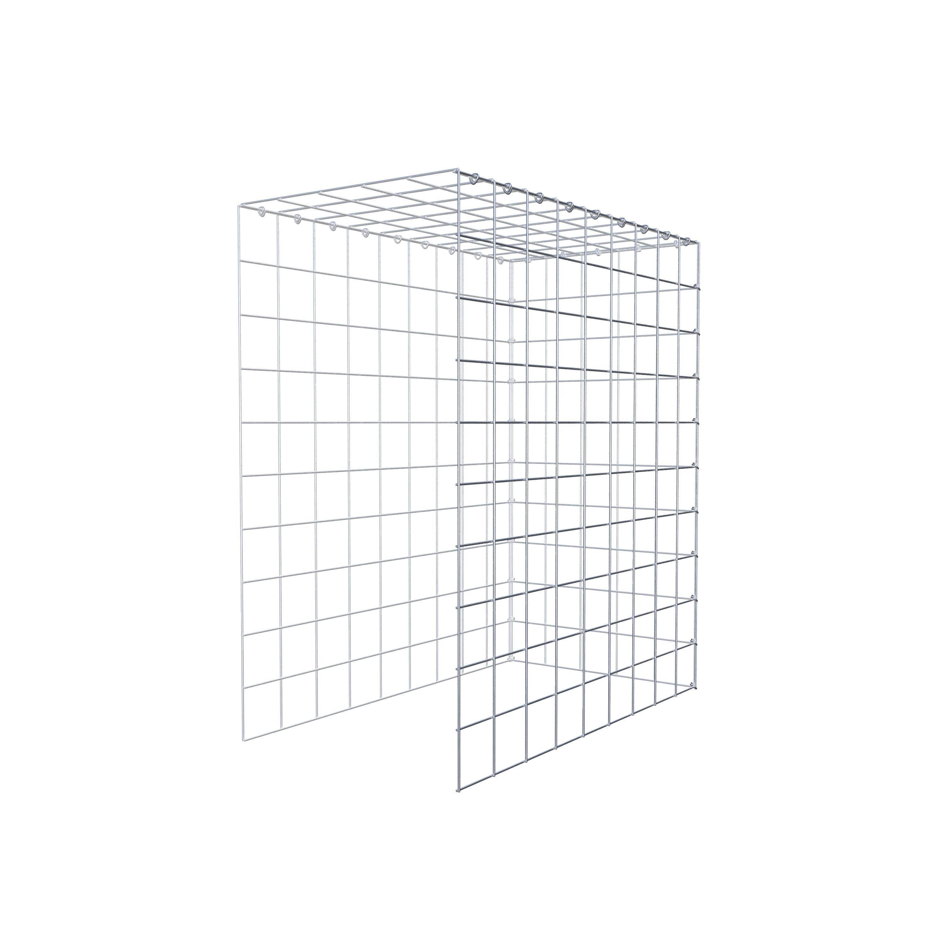 Monteret gabion type 4 100 cm x 90 cm x 50 cm (L x H x D), maskestørrelse 10 cm x 10 cm, C-ring