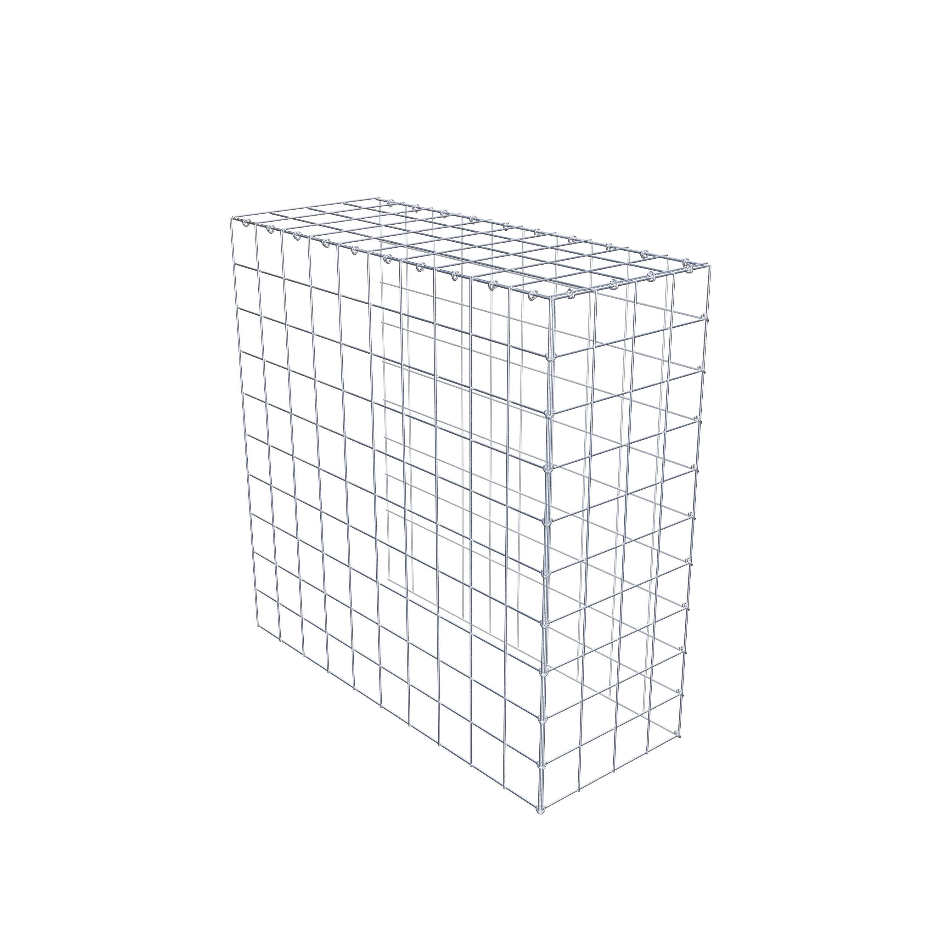 Monteret gabion type 4 100 cm x 100 cm x 40 cm (L x H x D), maskestørrelse 10 cm x 10 cm, C-ring