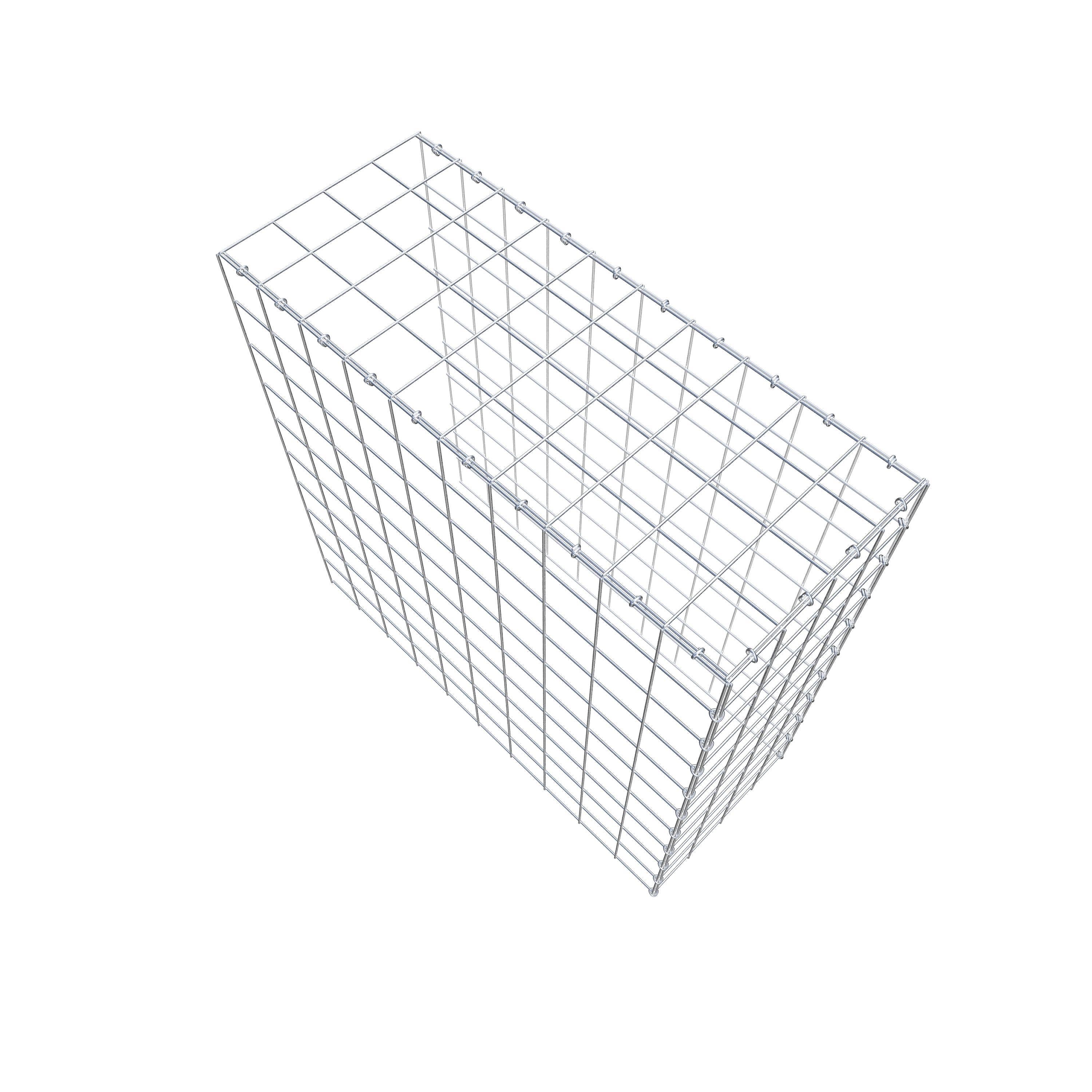 Monteret gabion type 4 100 cm x 100 cm x 40 cm (L x H x D), maskestørrelse 10 cm x 10 cm, C-ring