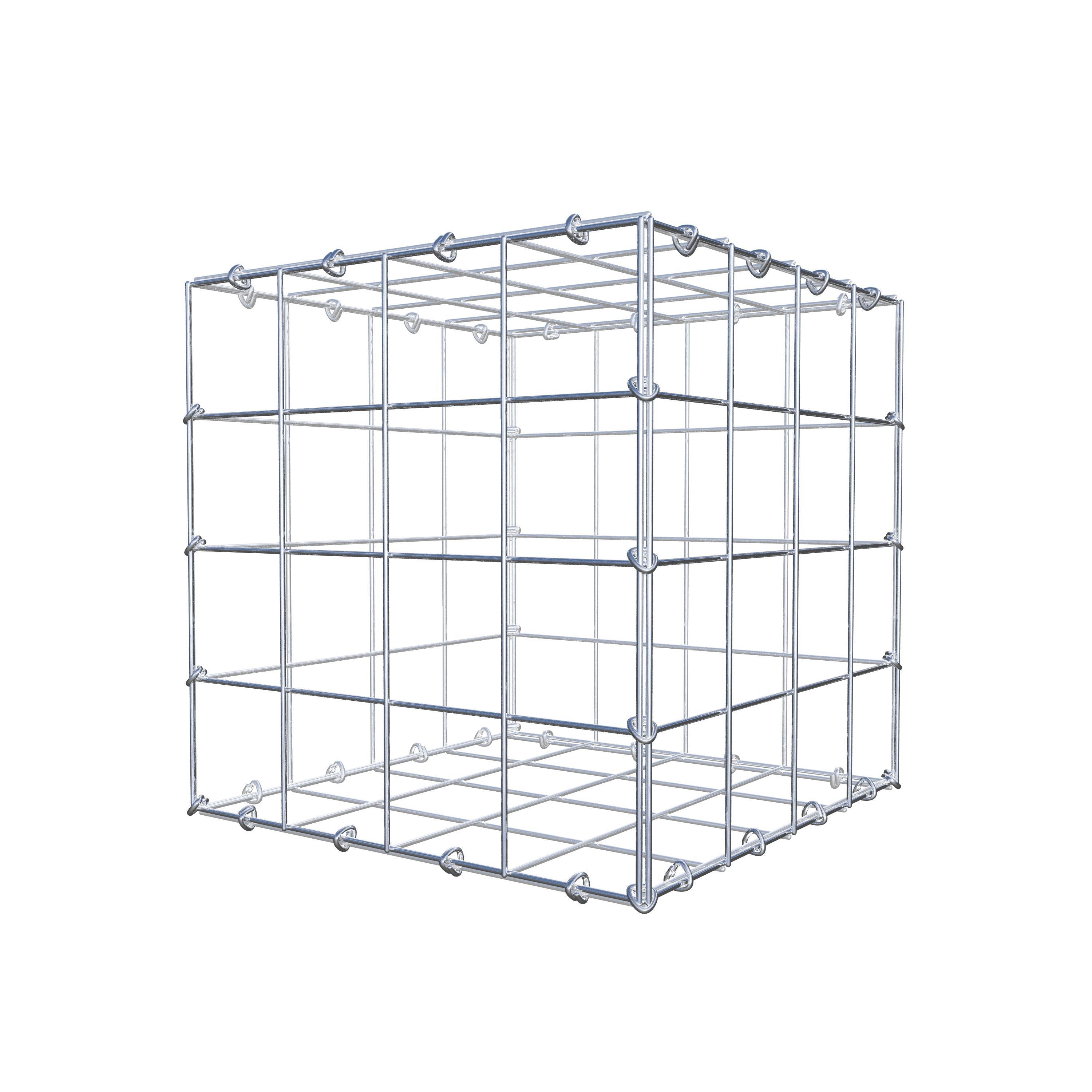 Gabion 40 cm x 40 cm x 40 cm (L x H x D), mesh size 10 cm x 10 cm, C-ring