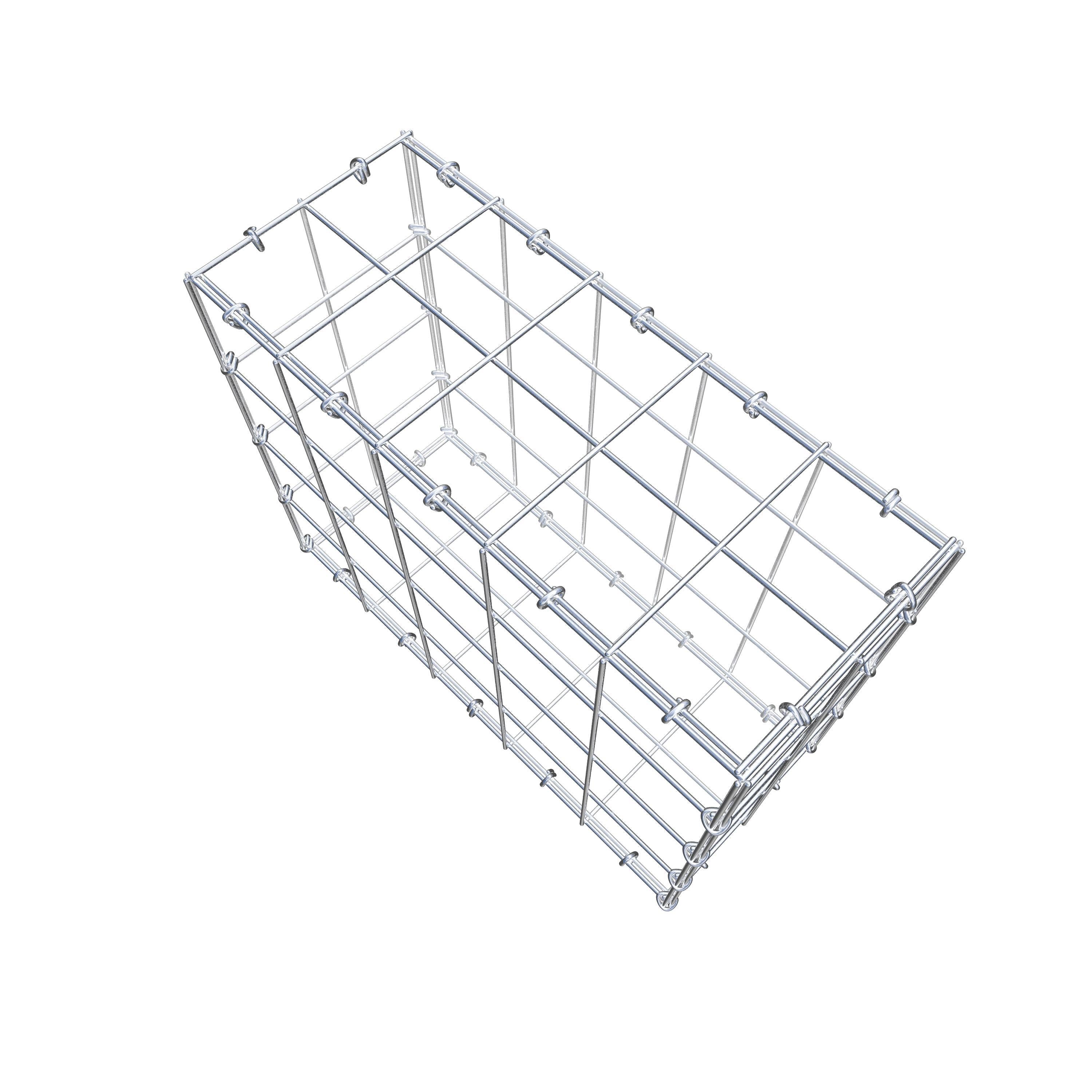 Gabion 50 cm x 40 cm x 20 cm (L x H x D), maskestørrelse 10 cm x 10 cm, C-ring