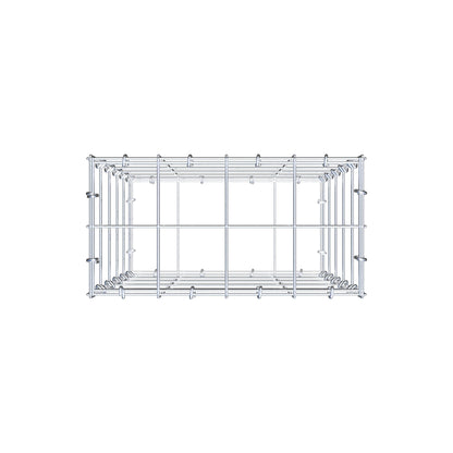 Gabion 50 cm x 40 cm x 20 cm (L x H x D), maskestørrelse 10 cm x 10 cm, C-ring