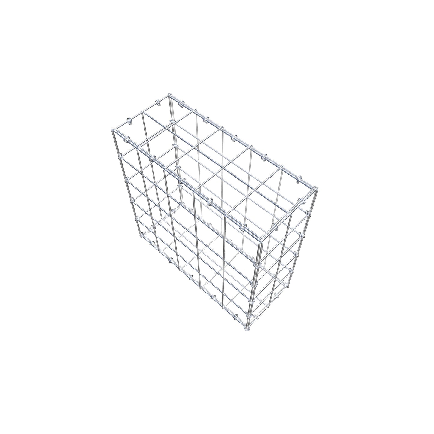 Gabion 50 cm x 50 cm x 20 cm (L x H x P), mailles 10 cm x 10 cm, anneau en C