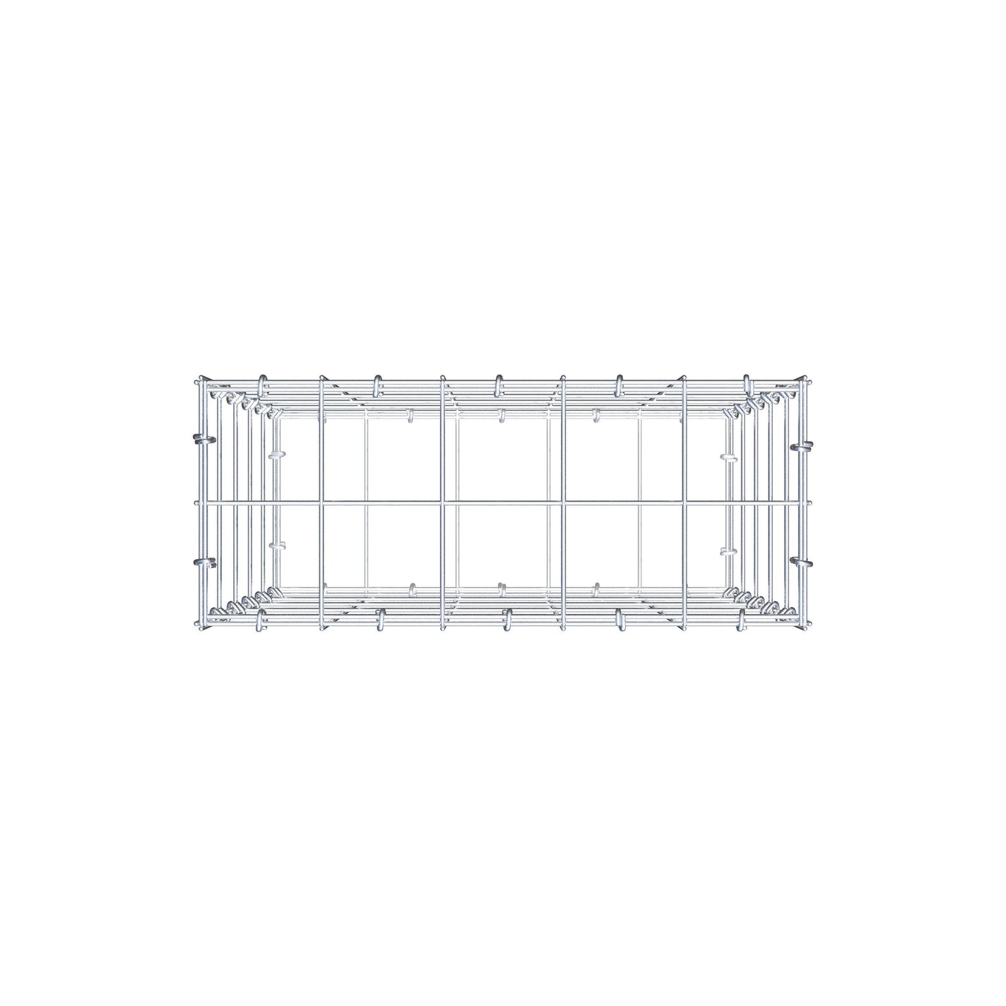 Gabion 50 cm x 50 cm x 20 cm (L x H x P), mailles 10 cm x 10 cm, anneau en C