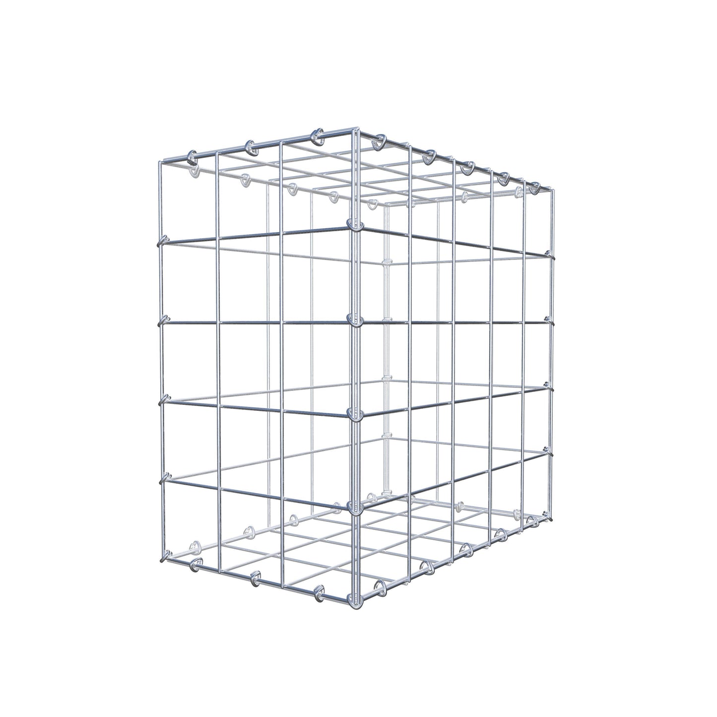 Gabion 50 cm x 50 cm x 30 cm (L x H x P), mailles 10 cm x 10 cm, anneau en C