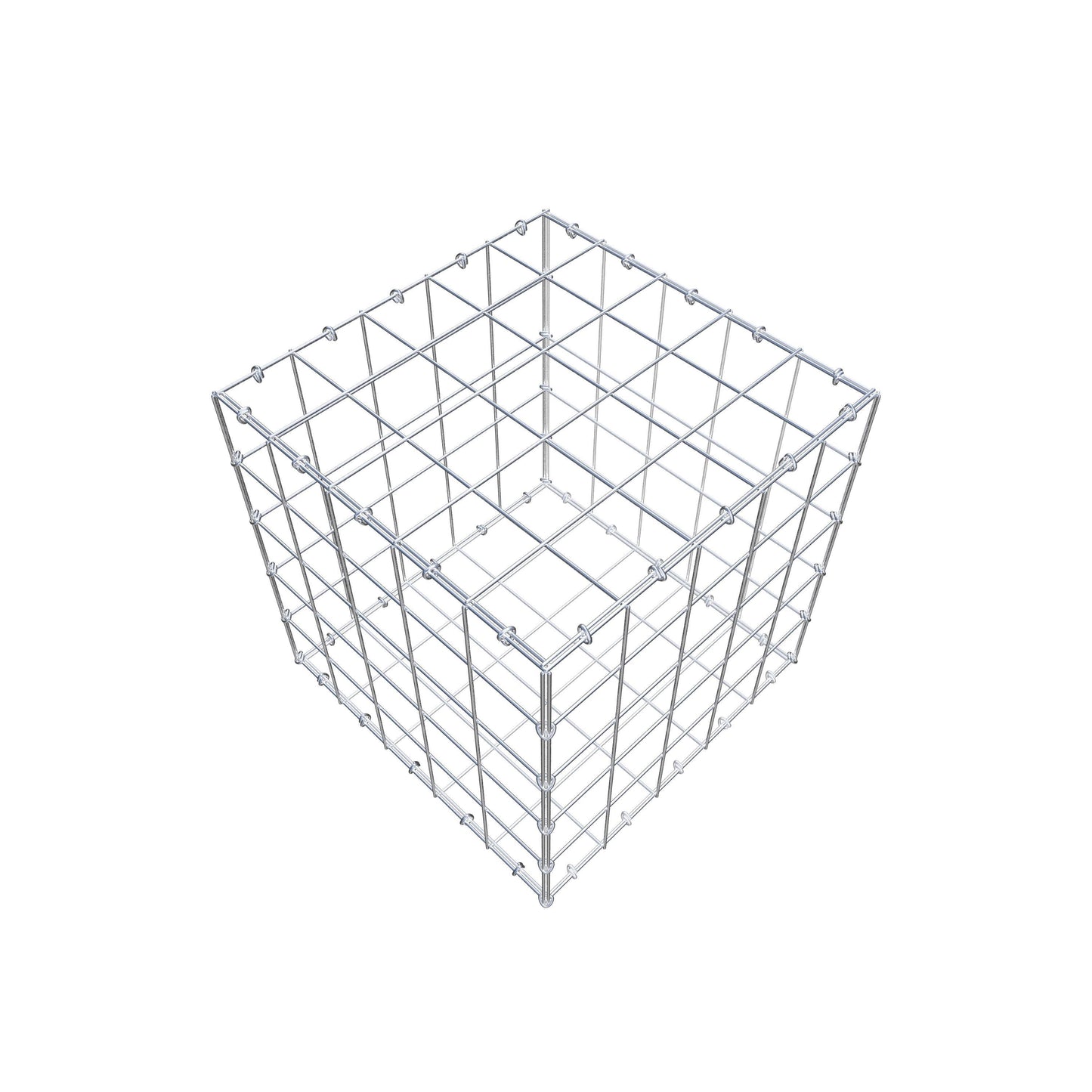 Gabione 50 cm x 50 cm x 50 cm (L x H x T), Maschenweite 10 cm x 10 cm, C-Ring
