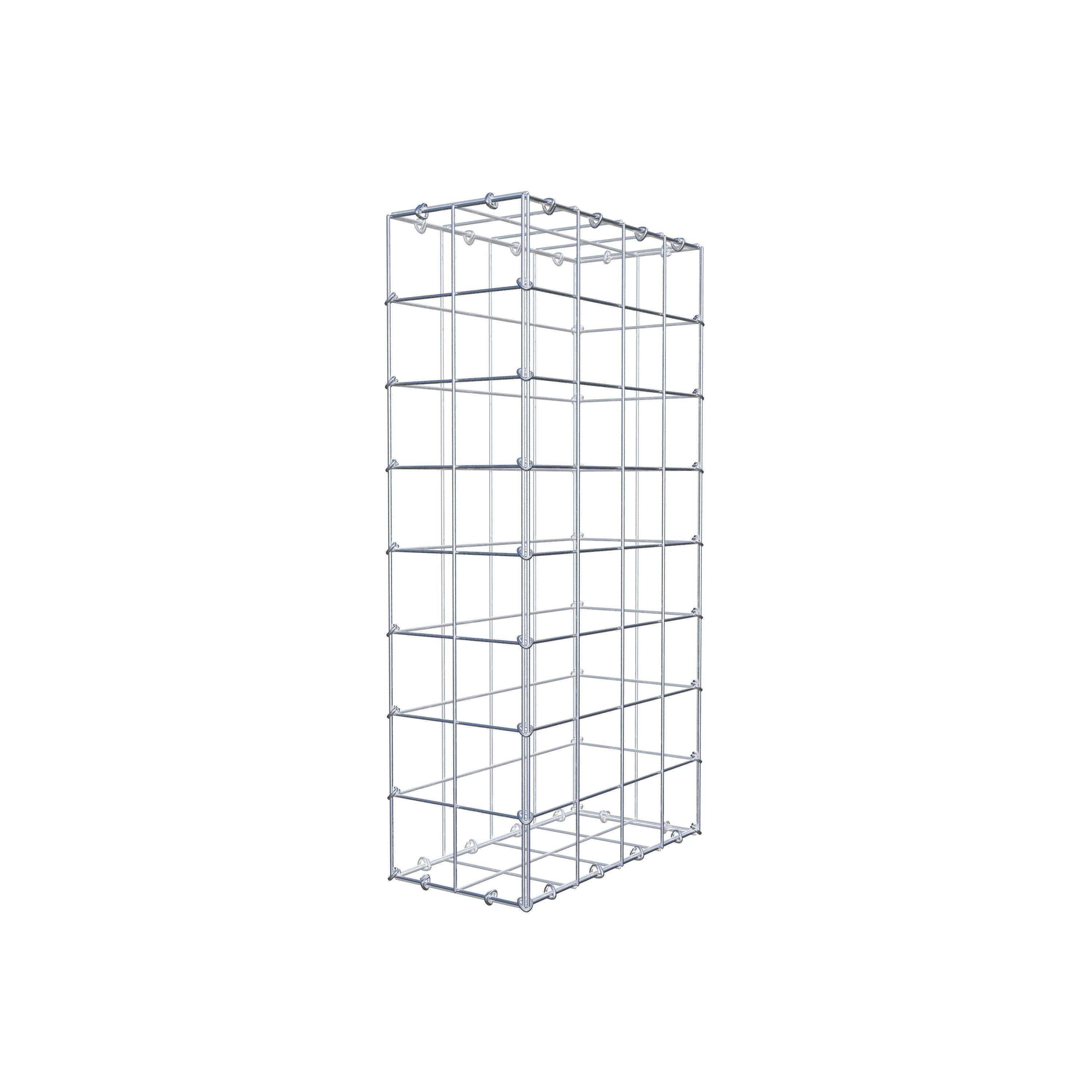 Gabion 80 cm x 40 cm x 20 cm (L x H x D), mesh size 10 cm x 10 cm, C-ring