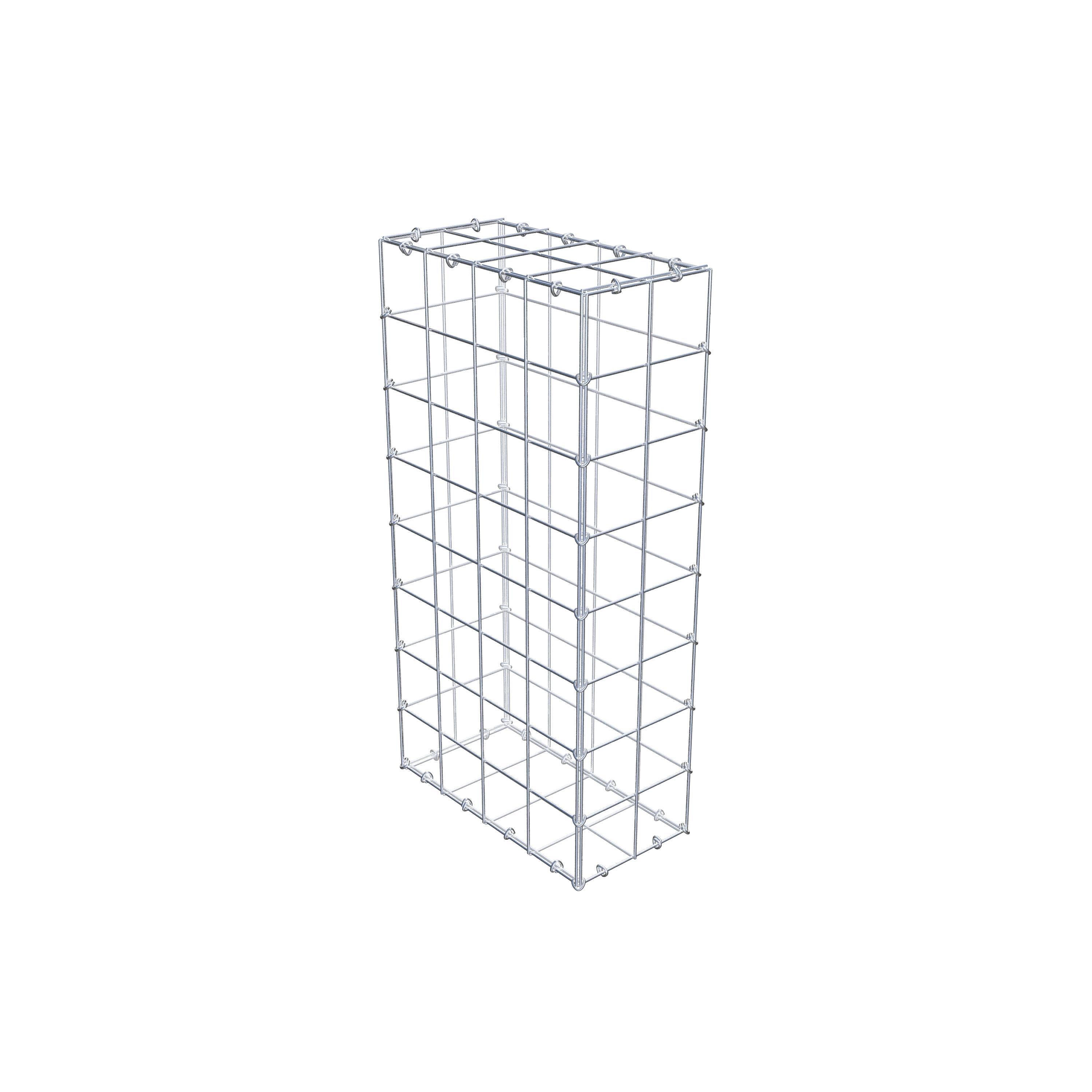 Gabion 80 cm x 40 cm x 20 cm (L x H x D), mesh size 10 cm x 10 cm, C-ring