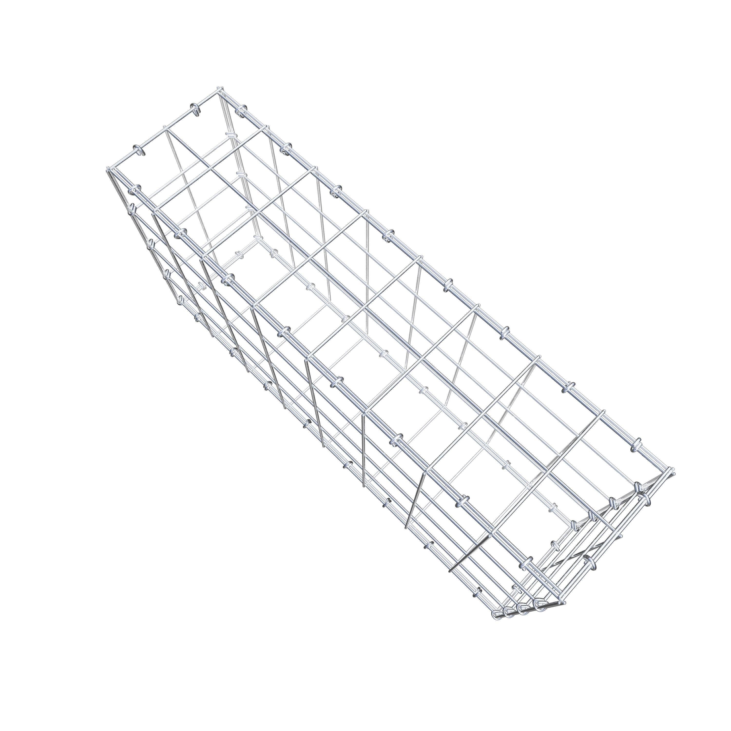 Gabion 80 cm x 40 cm x 20 cm (L x H x D), maskestørrelse 10 cm x 10 cm, C-ring