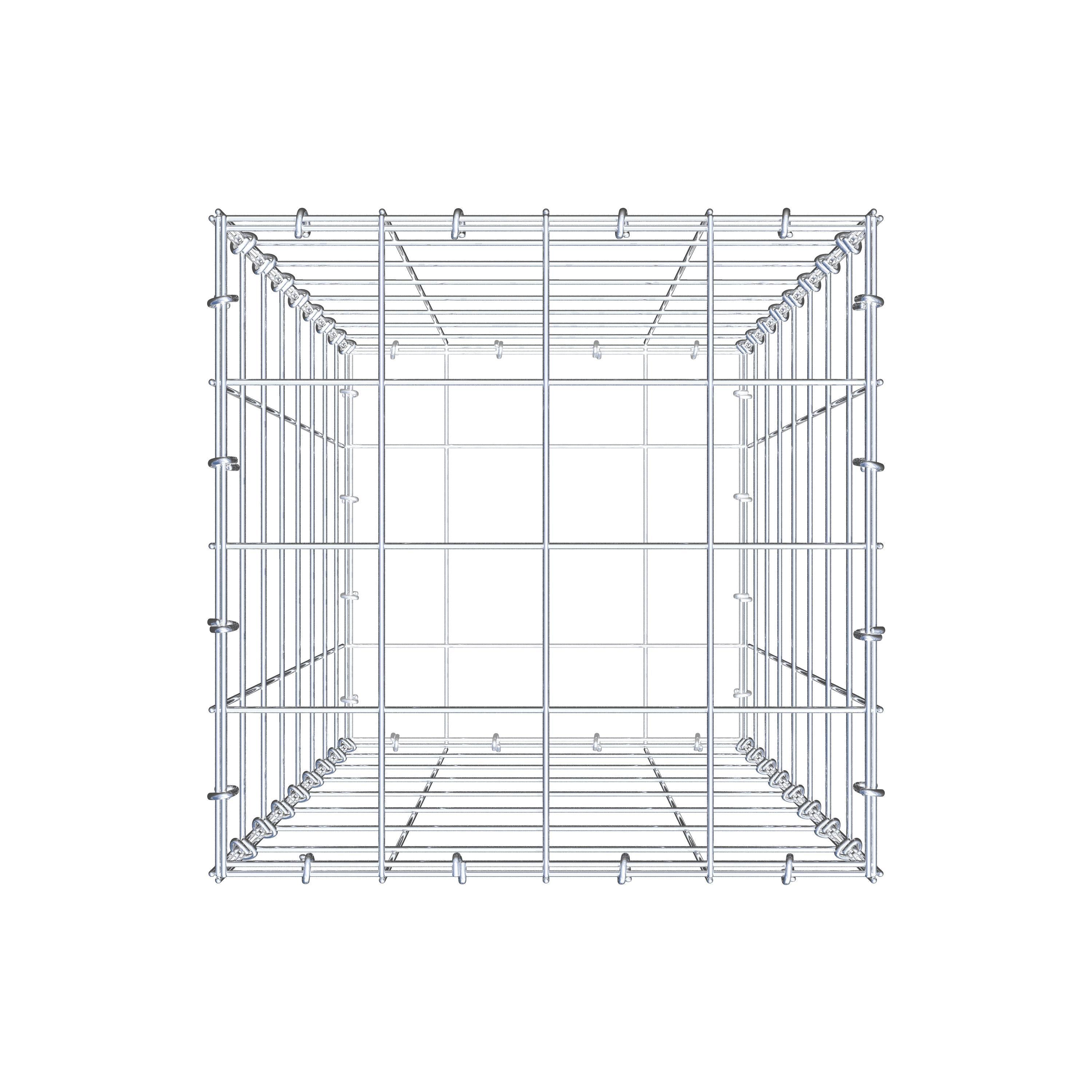 Gabione 80 cm x 40 cm x 40 cm (L x H x T), Maschenweite 10 cm x 10 cm, C-Ring