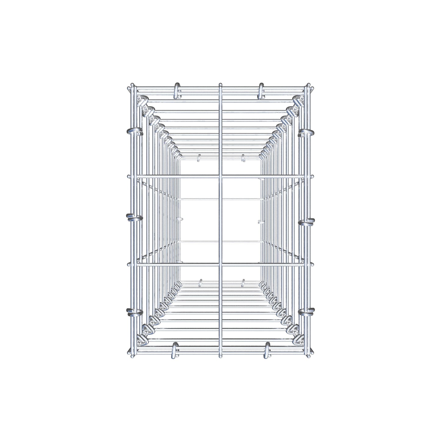 Gabion 100 cm x 20 cm x 30 cm (L x H x P), mailles 10 cm x 10 cm, anneau en C