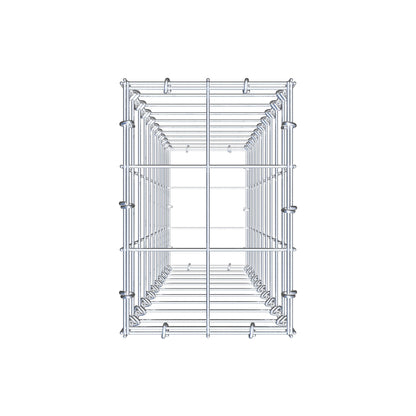 Gabion 100 cm x 20 cm x 30 cm (L x H x P), mailles 10 cm x 10 cm, anneau en C